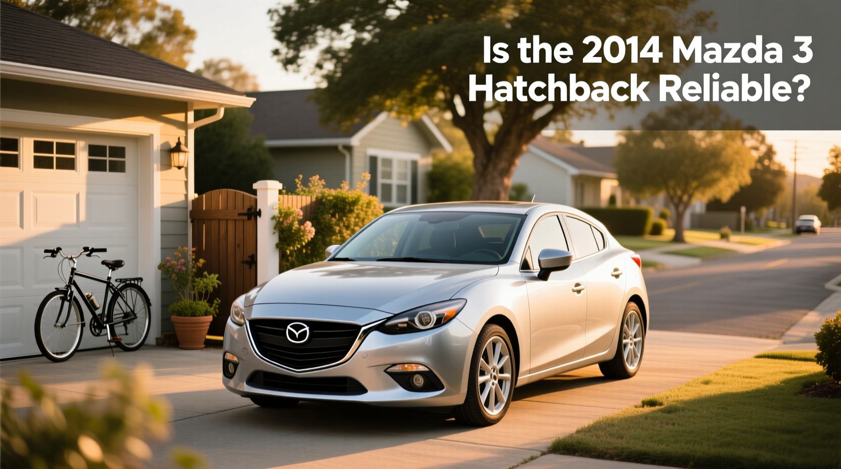 2014 Mazda3 hatchback for sale, side profile view