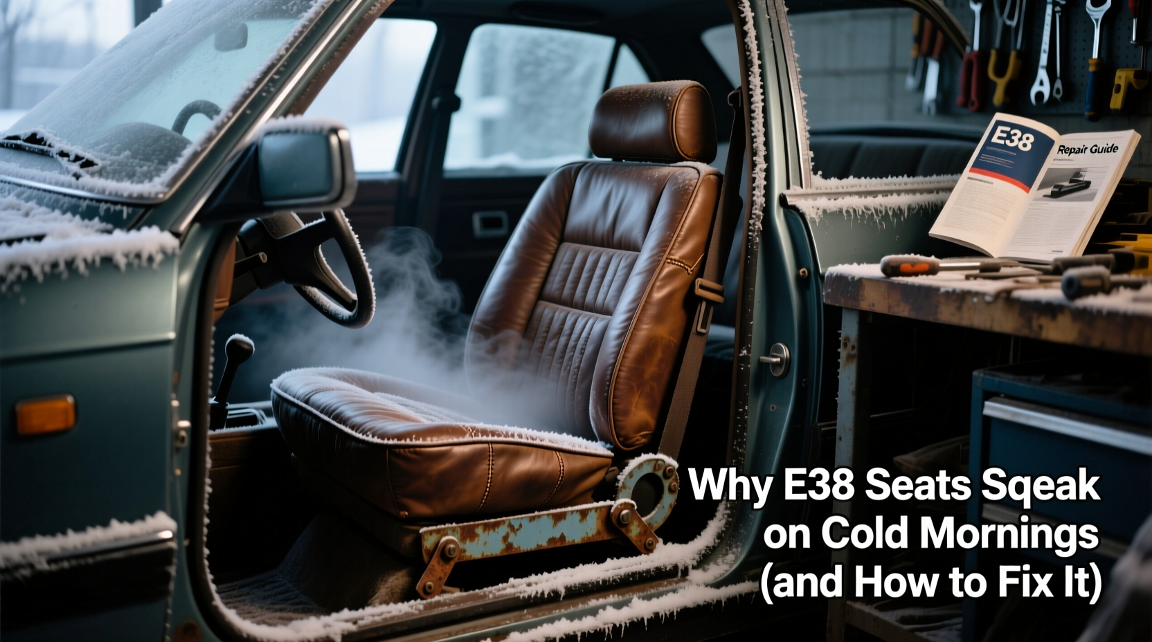 e38 seat squeak cold morning