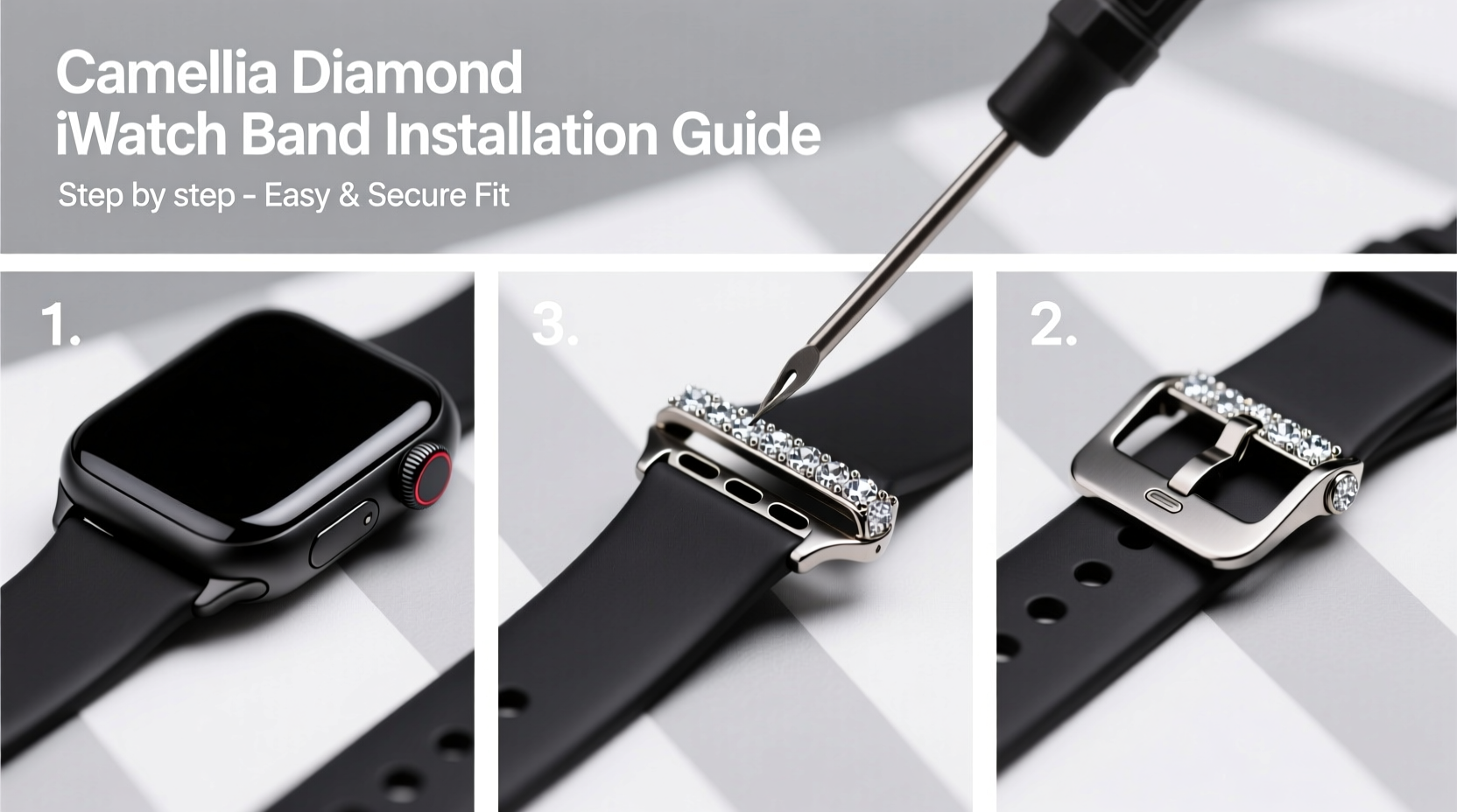 step by step guide to installing a camellia diamond iwatch band with ease