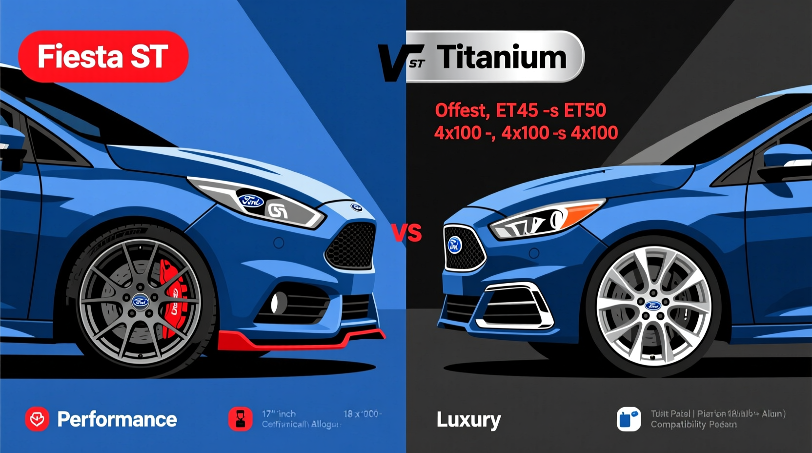 fiesta st vs titanium wheel