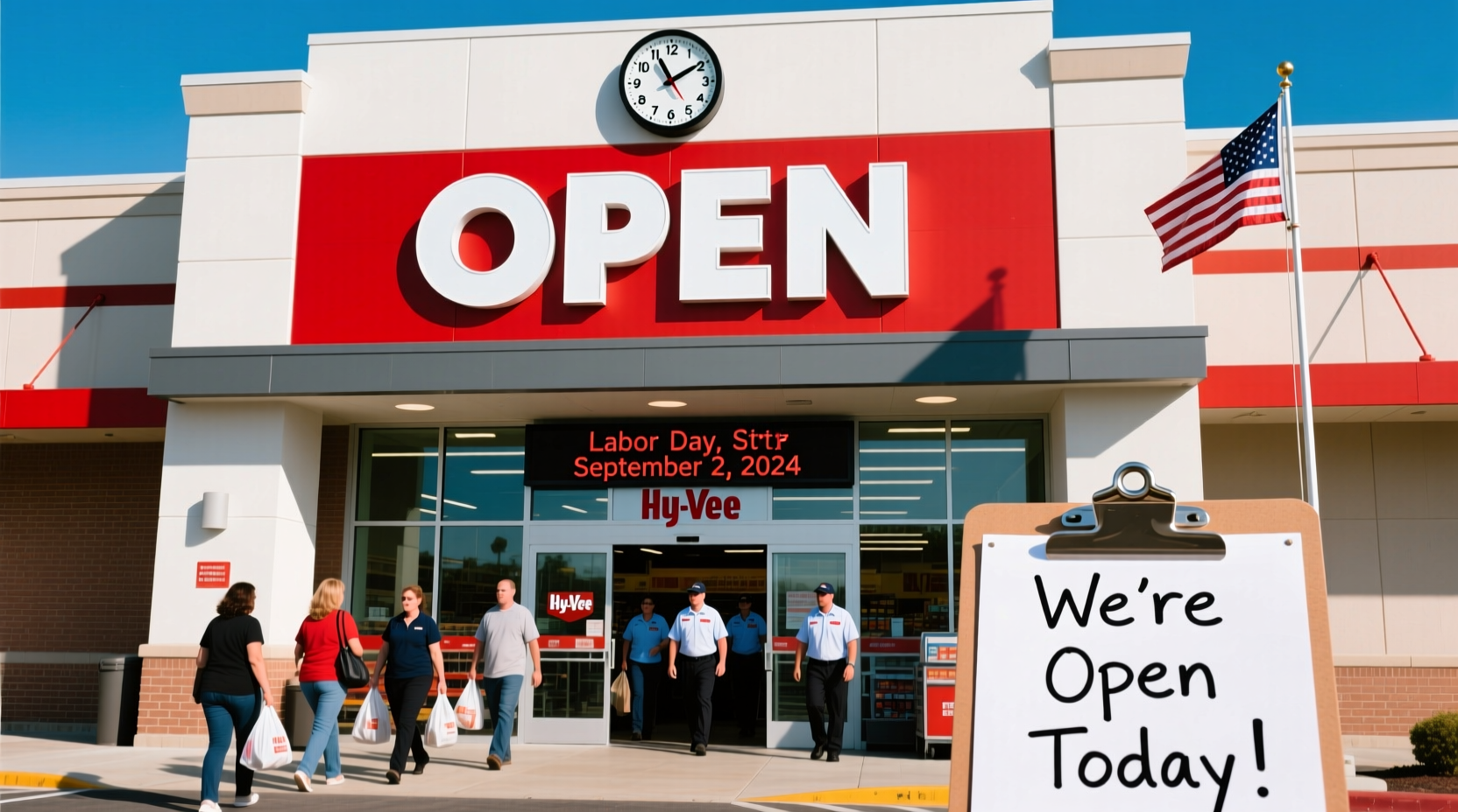 is hyvee open on labor day