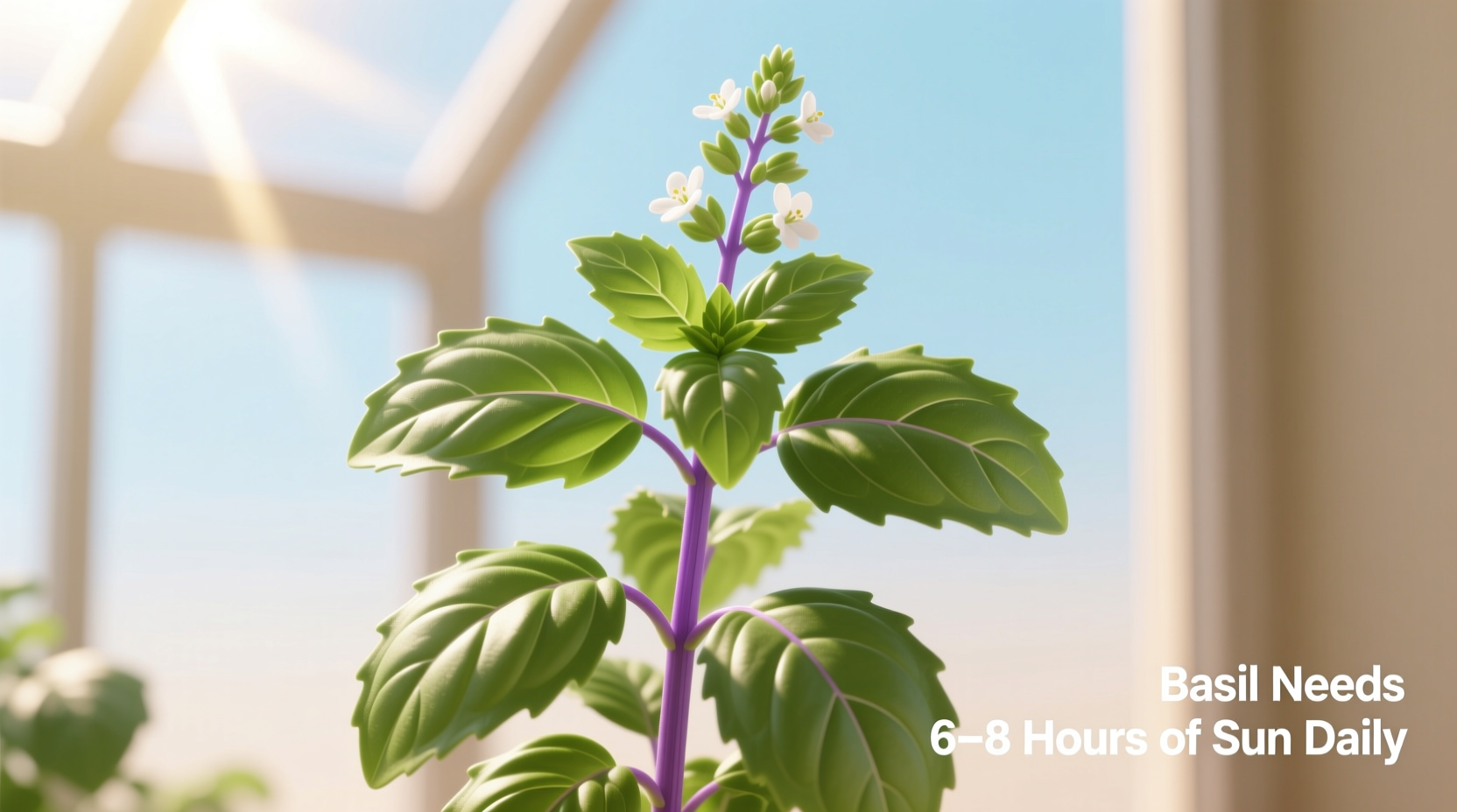 how much sun does basil need