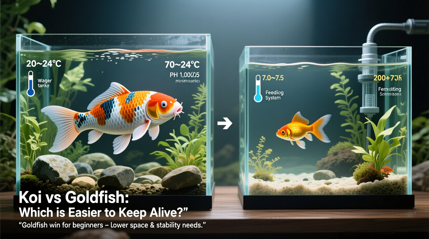 koi vs goldfish which one is actually easier to keep alive