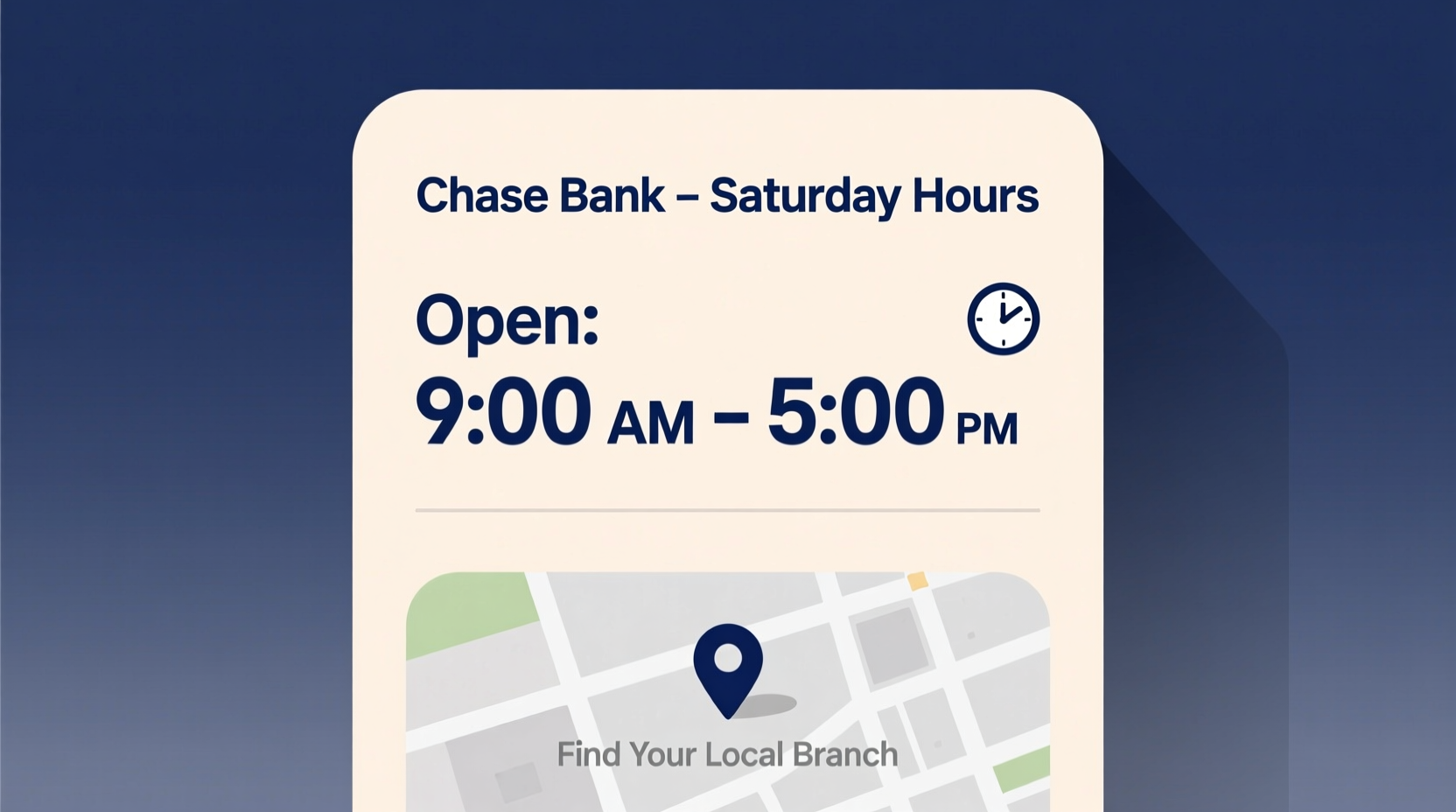 what time is chase open on saturdays