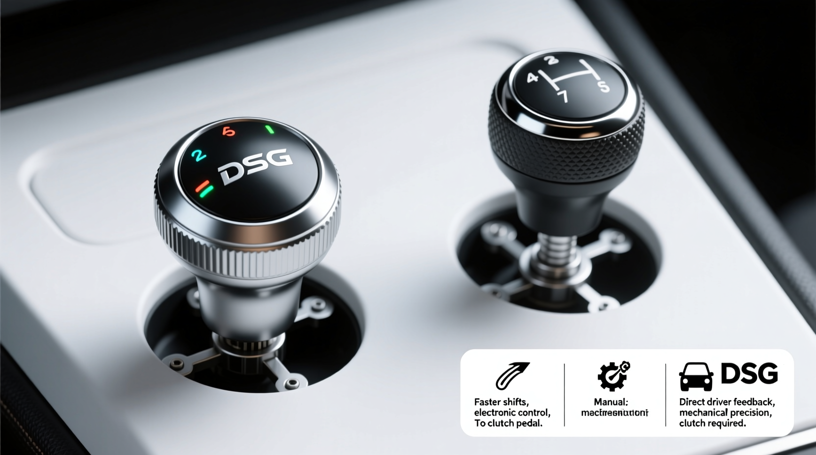 dsg vs manual gear knob
