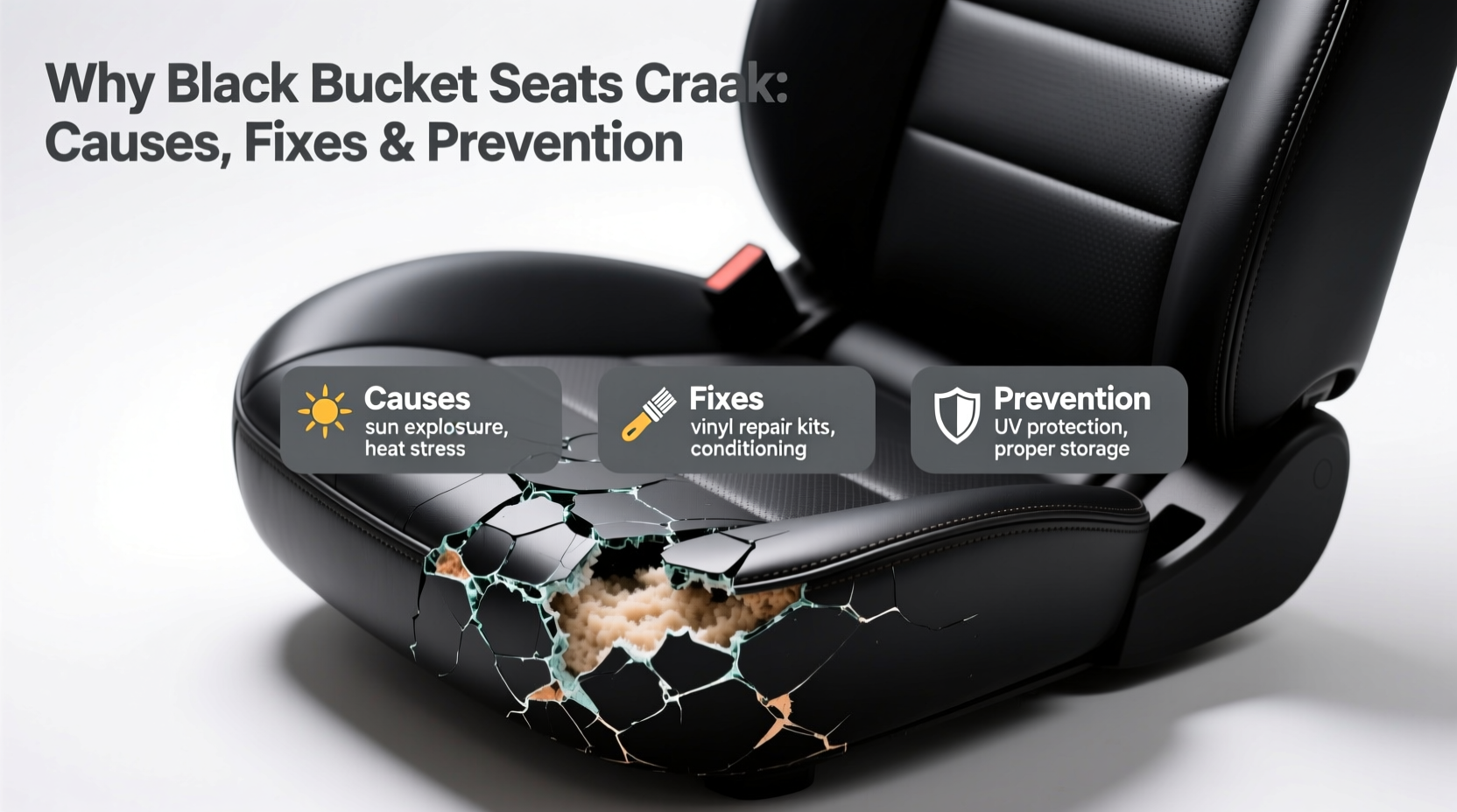 Why Black Bucket Seats Crack: Causes, Fixes & Prevention