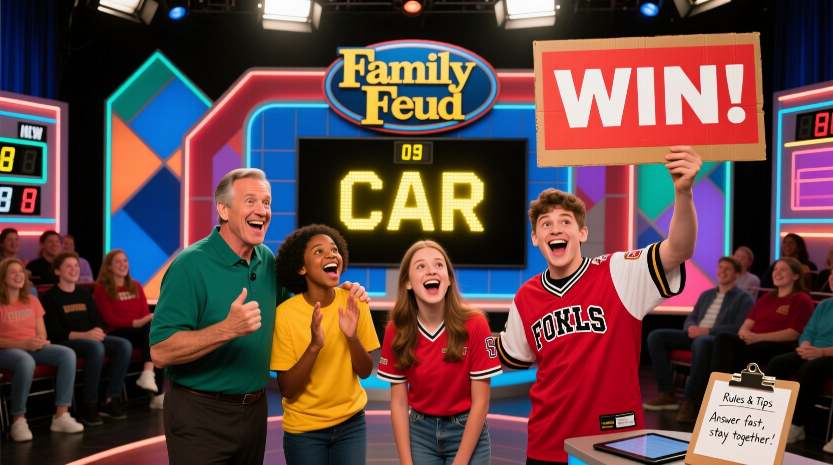 how do you win car on family feud