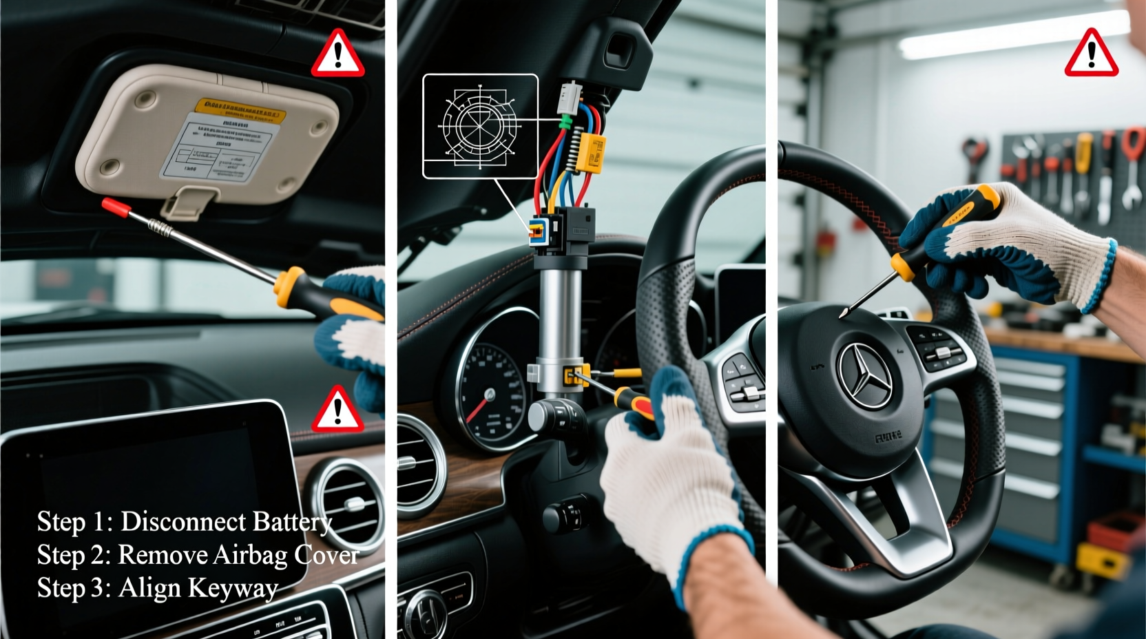 gle steering wheel replacement diy