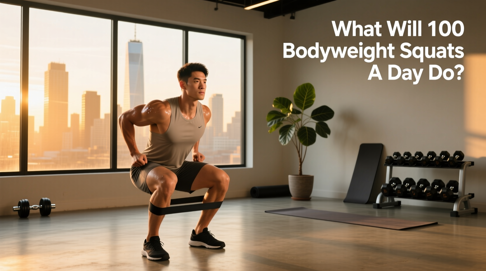 100 daily squats resistance bands guide