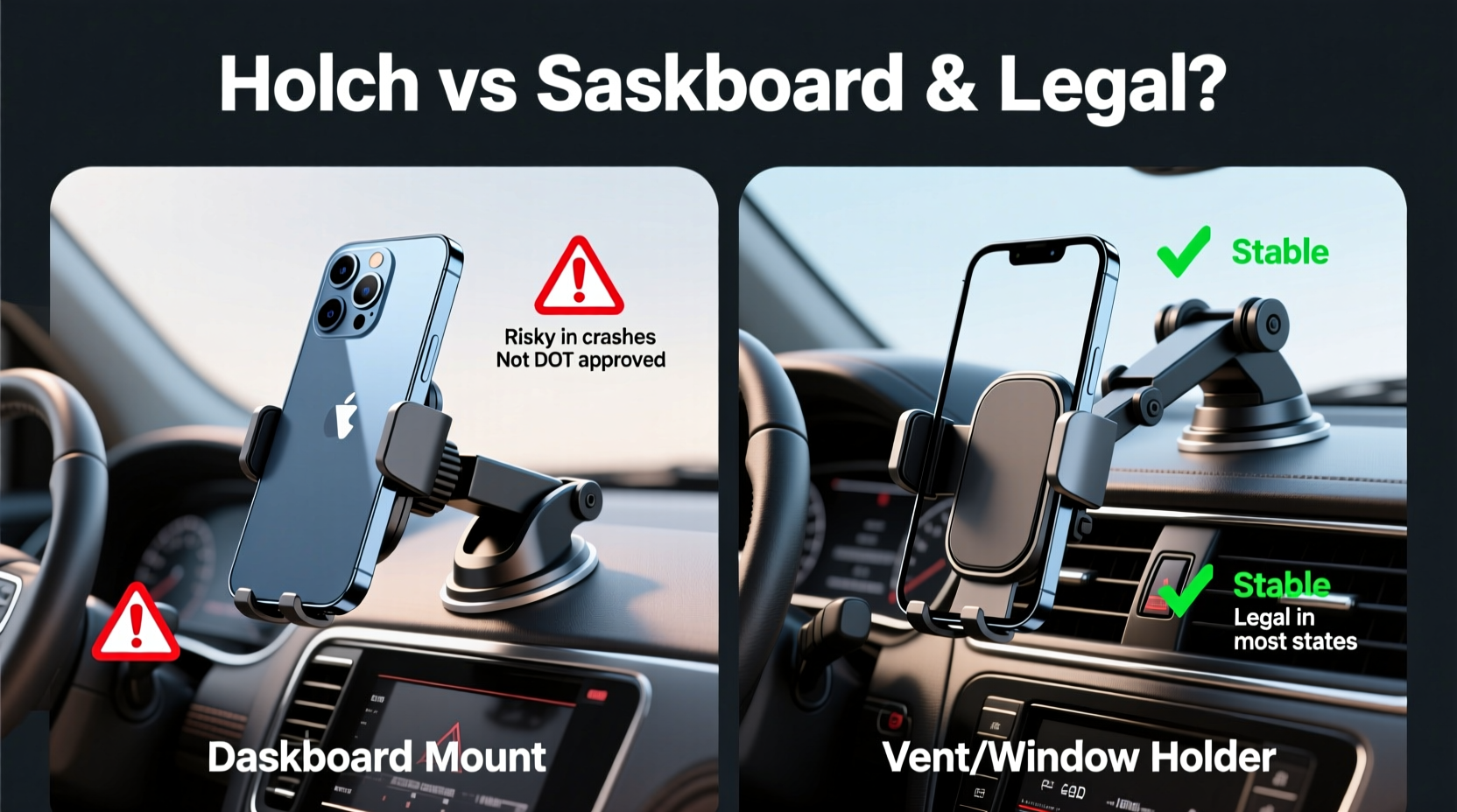 holder vs dashboard mount