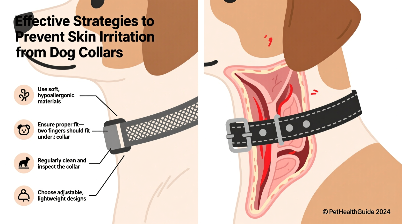 effective strategies to prevent skin irritation caused by dog collars