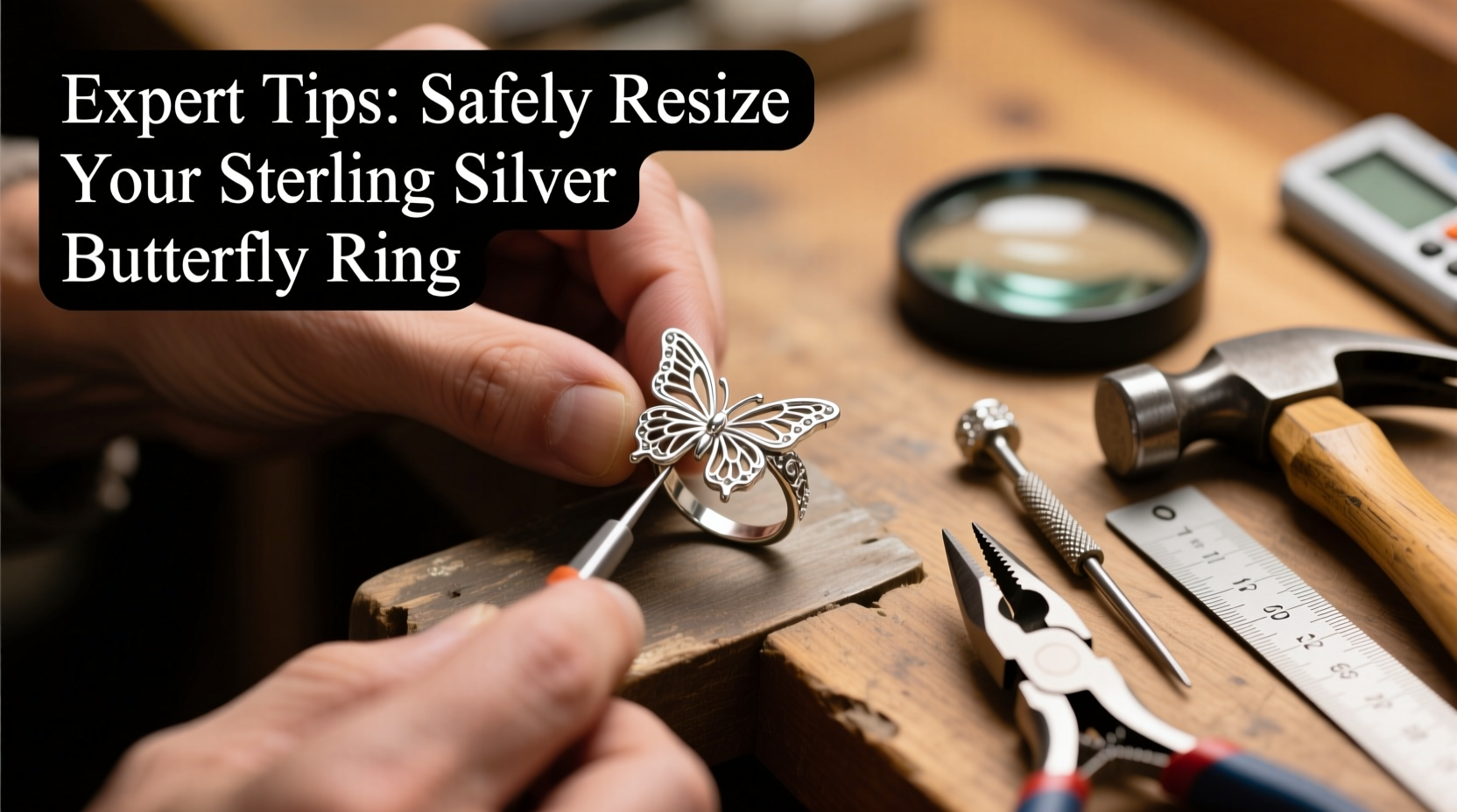 expert tips to safely adjust and resize your sterling silver butterfly ring at home