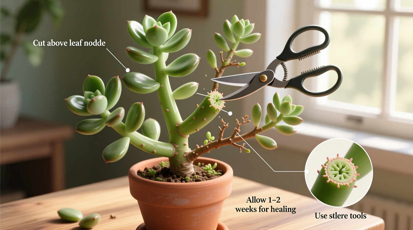 how to cut back jade plant