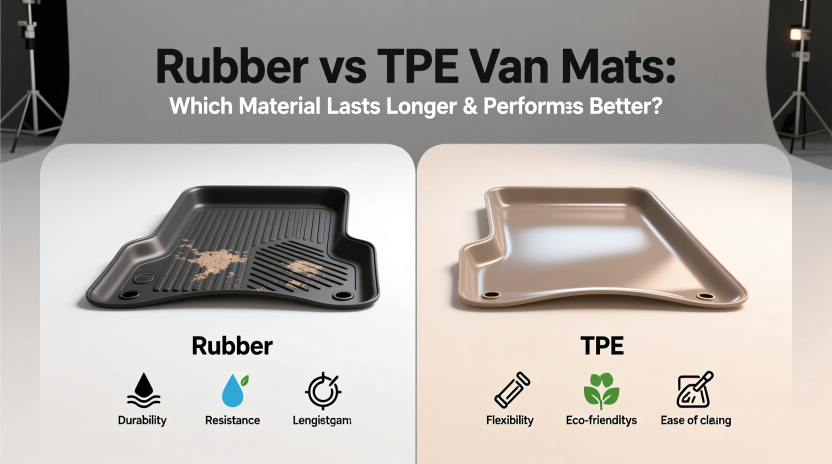 rubber vs tpe van mats