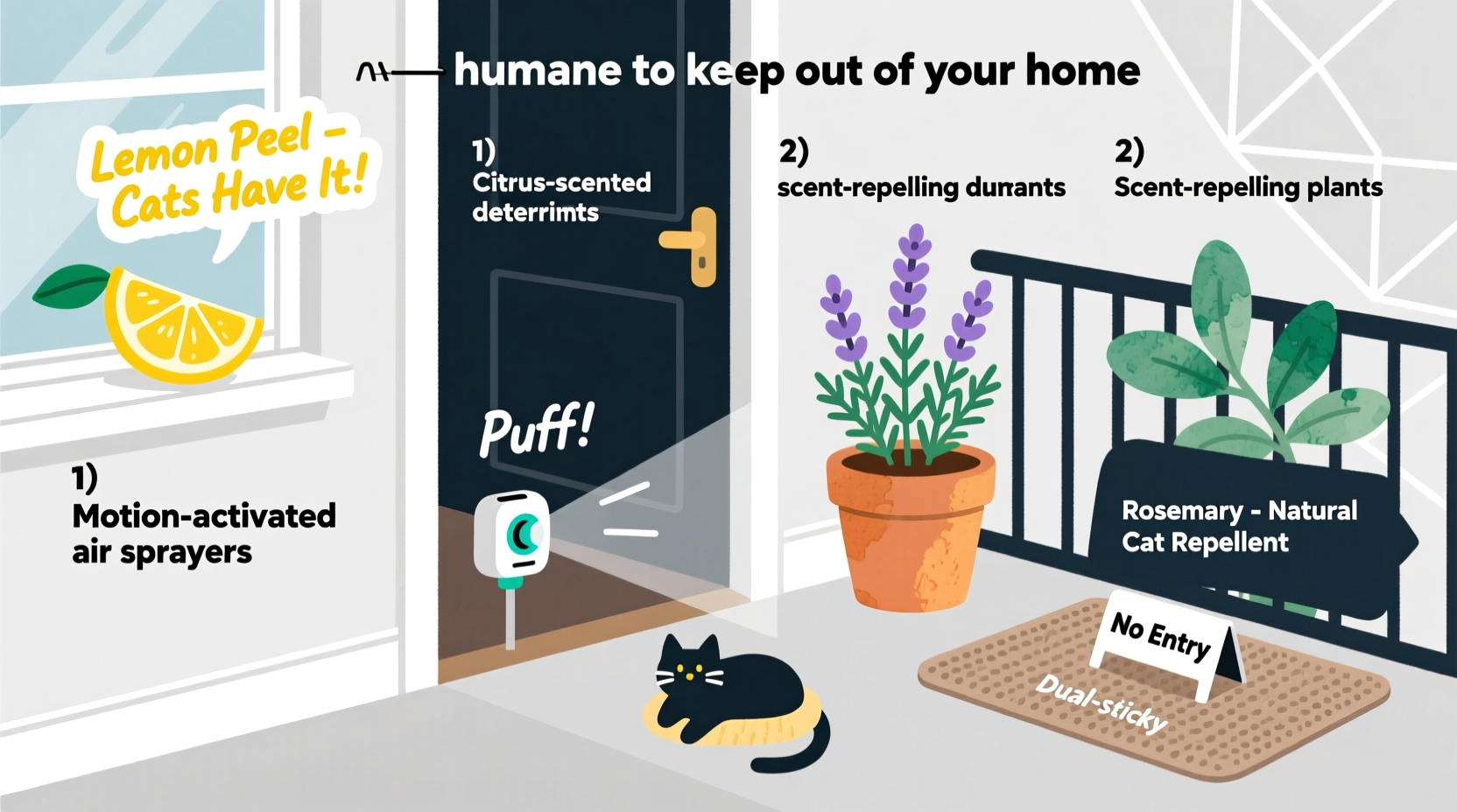 effective strategies to keep cats out of your home without harm