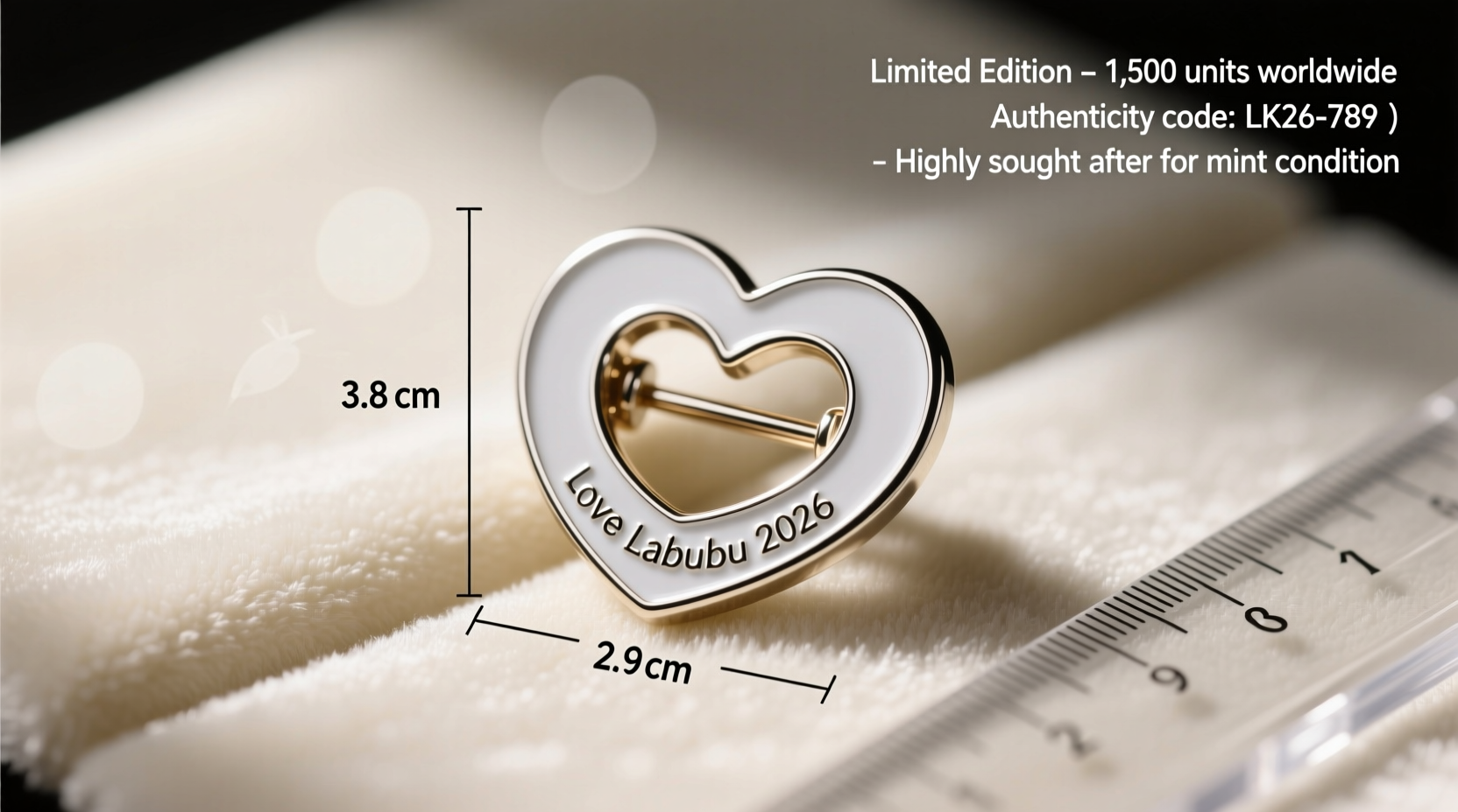 how big is a pin for love labubu