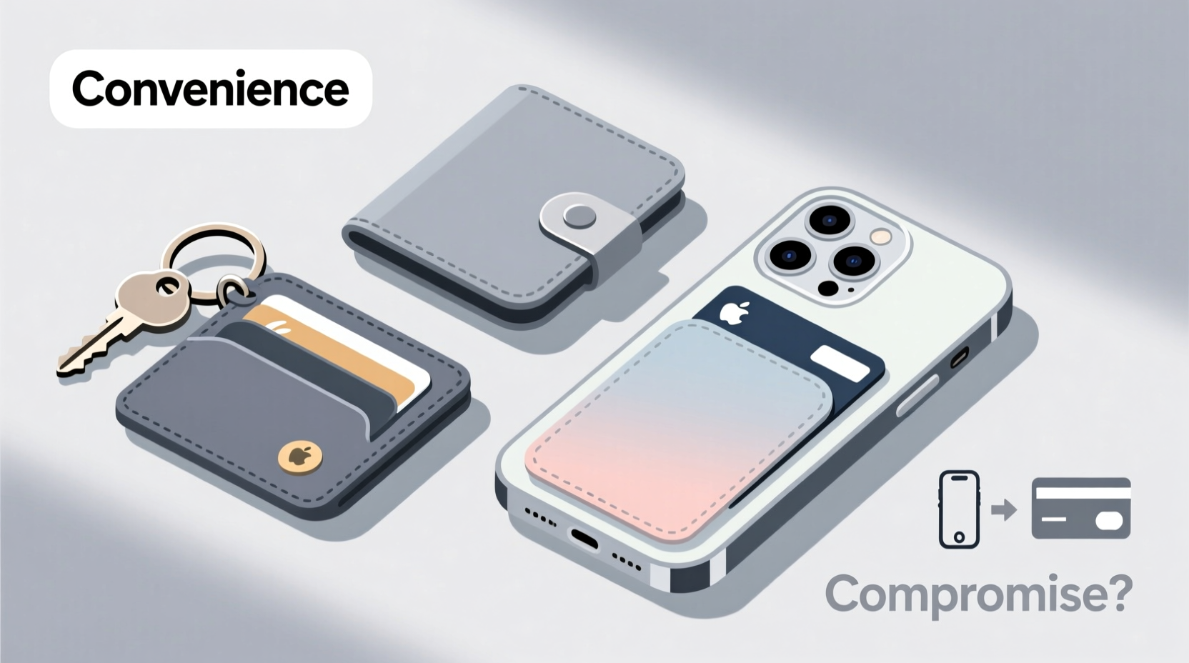keychain wallet vs phone case wallet convenience or compromise