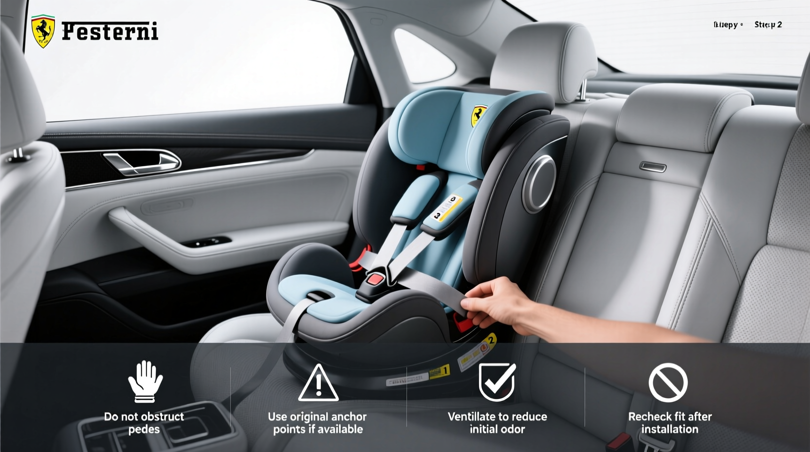 ferrari child car seat instructions