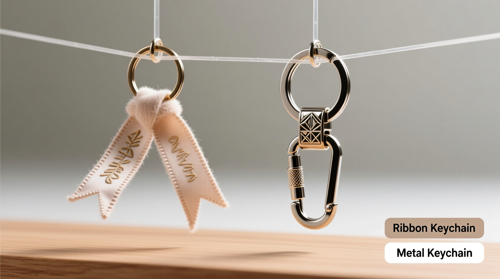 ribbon keychain vs metal keychain which is less likely to break