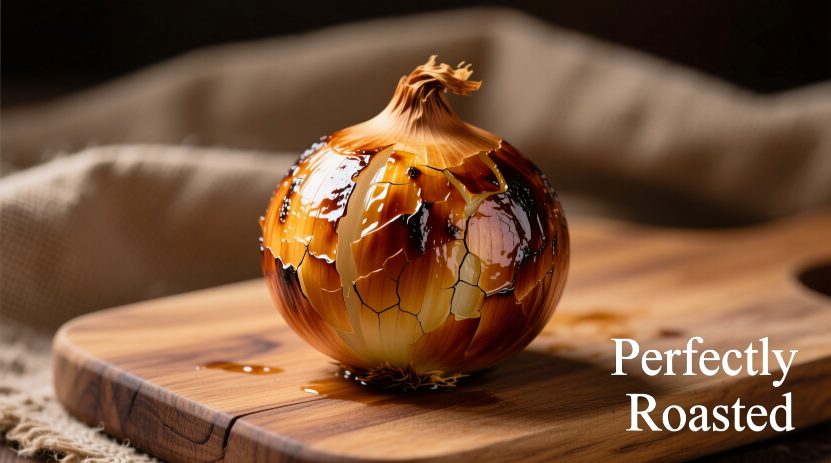 Perfectly roasted onions with golden exterior