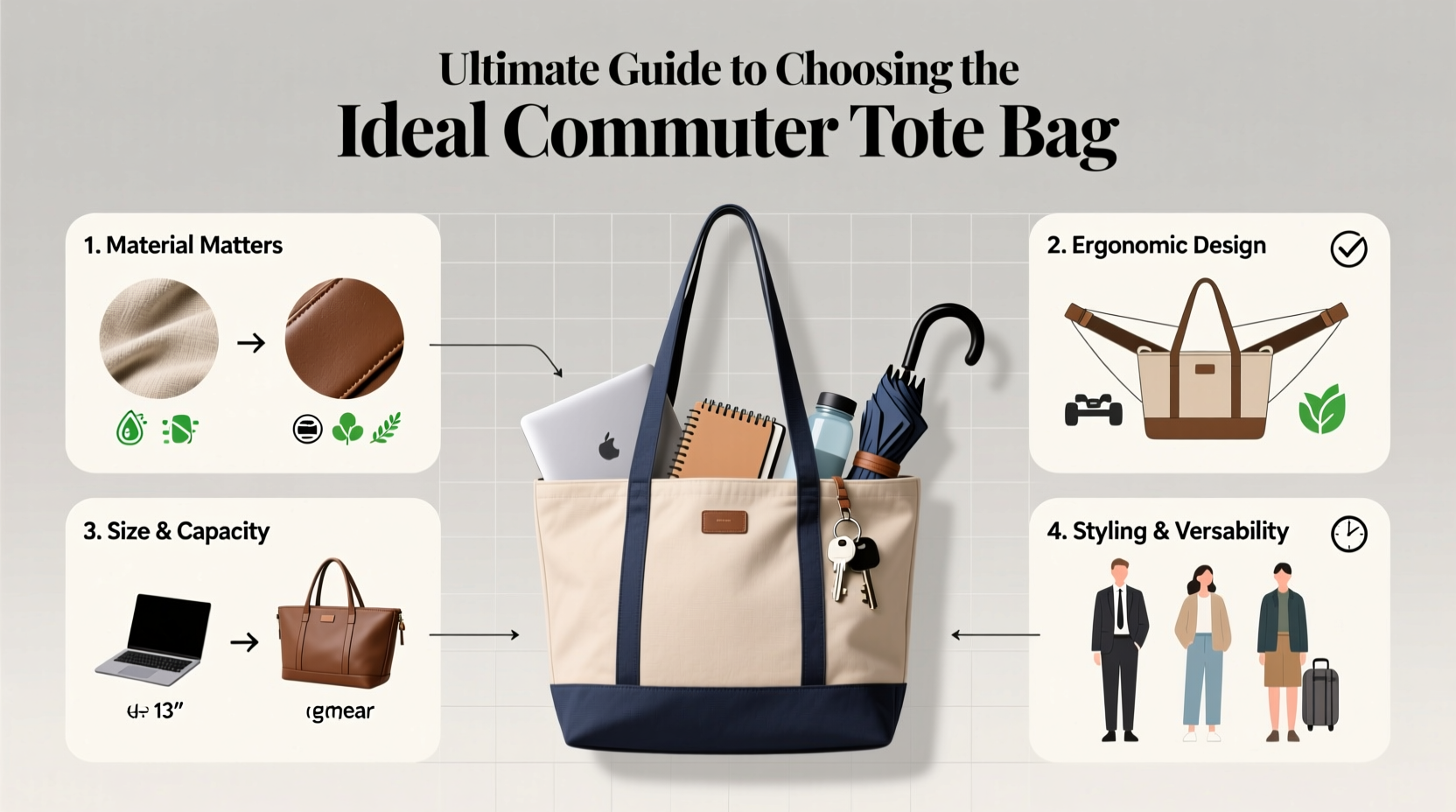 ultimate guide to choosing the ideal commuter tote bag for work stylish functional and practical tips