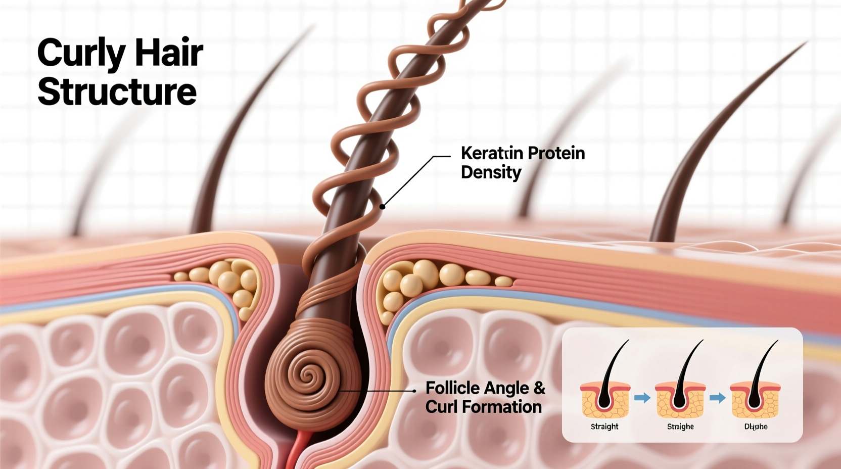 why is pubic hair curly exploring the science function