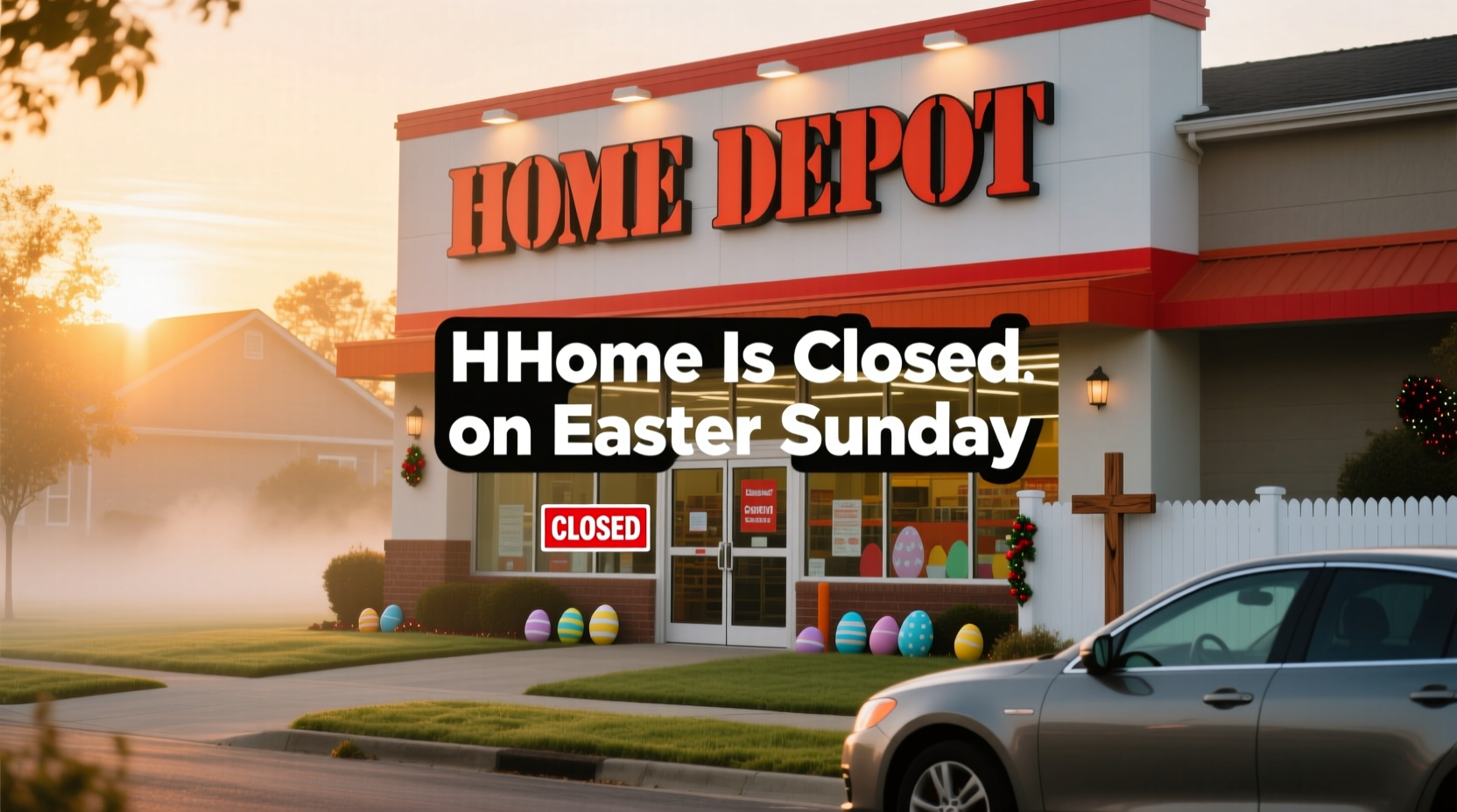 what time does home depot close on easter