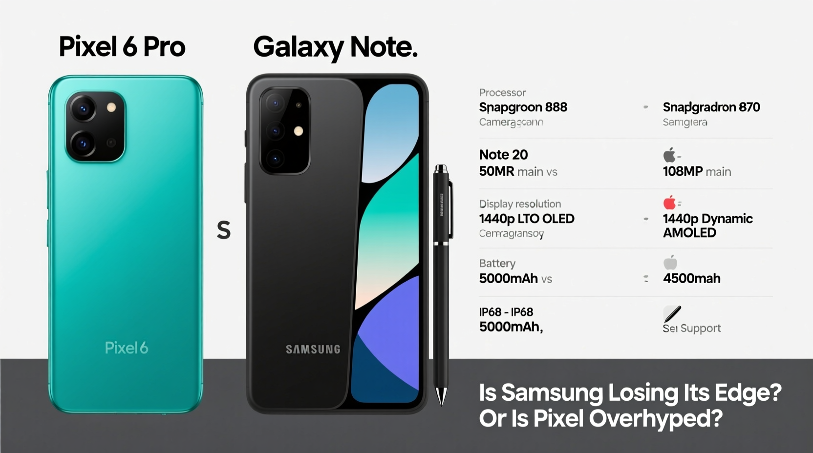 pixel 6 pro vs note 20 is samsung losing its edge or is the pixel just overhyped