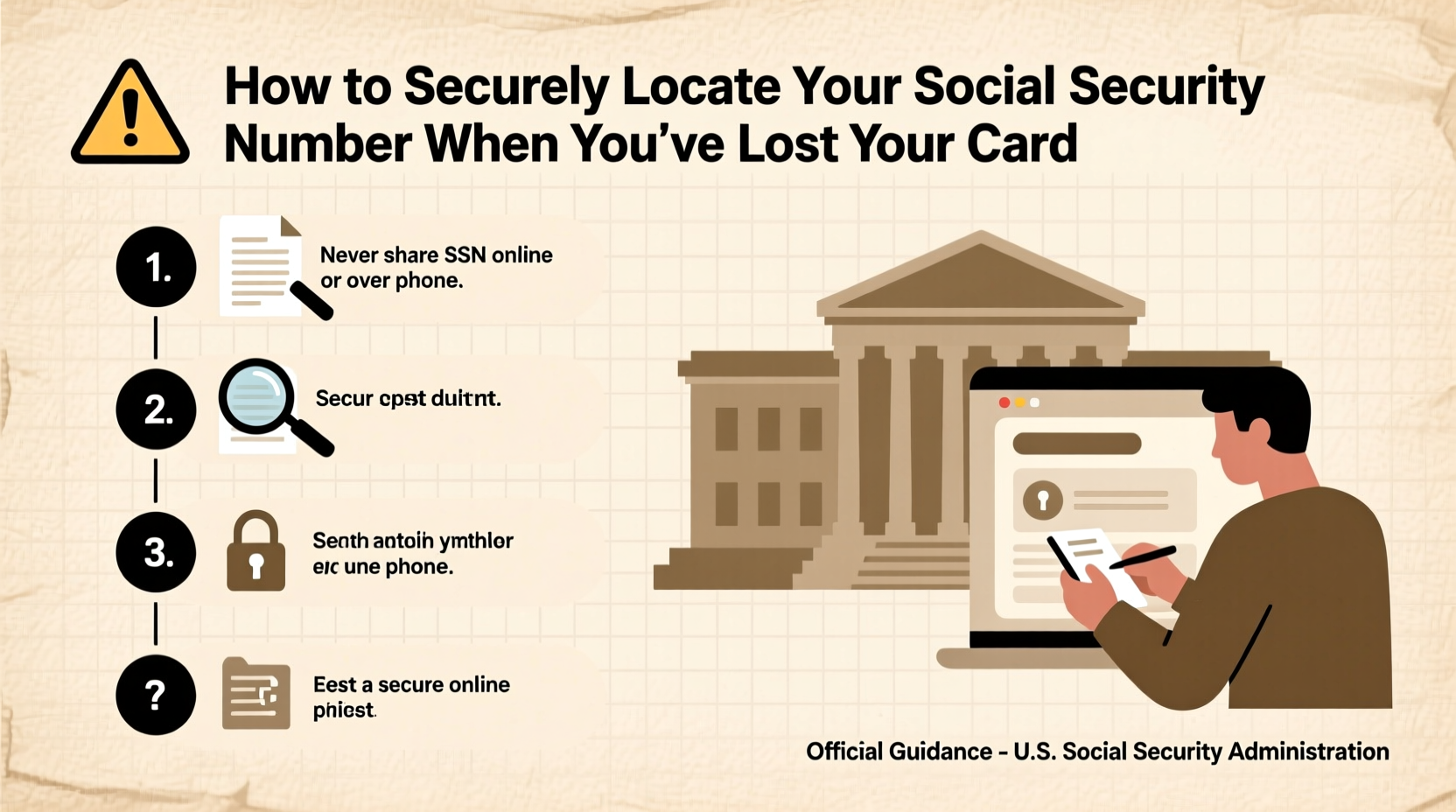 essential steps to securely locate your social security number when you cant find your card