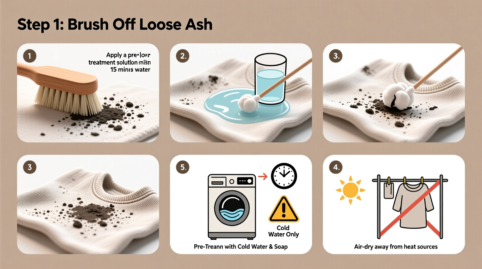 effective techniques for removing ash stains from clothes quickly and safely