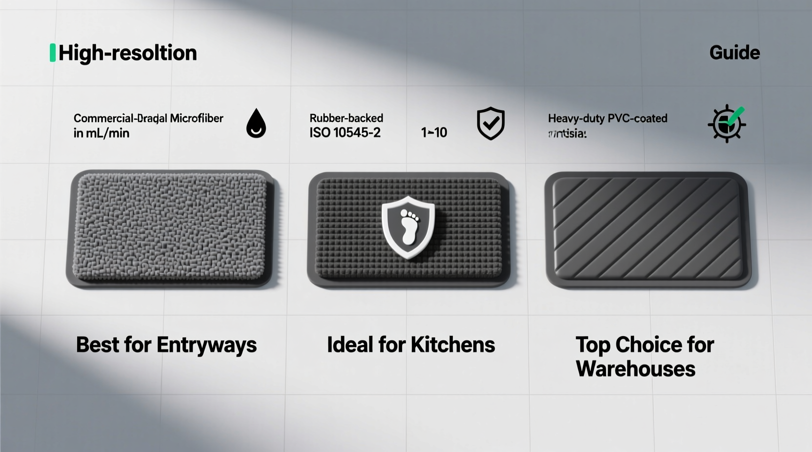 how to choose durable and effective absorbent mats for high traffic areas