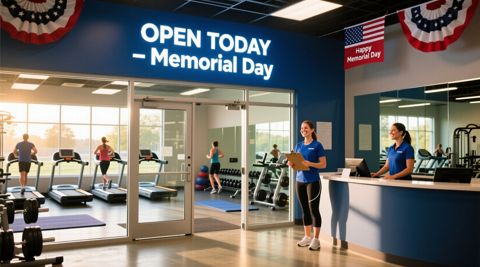 is the gym open on memorial day