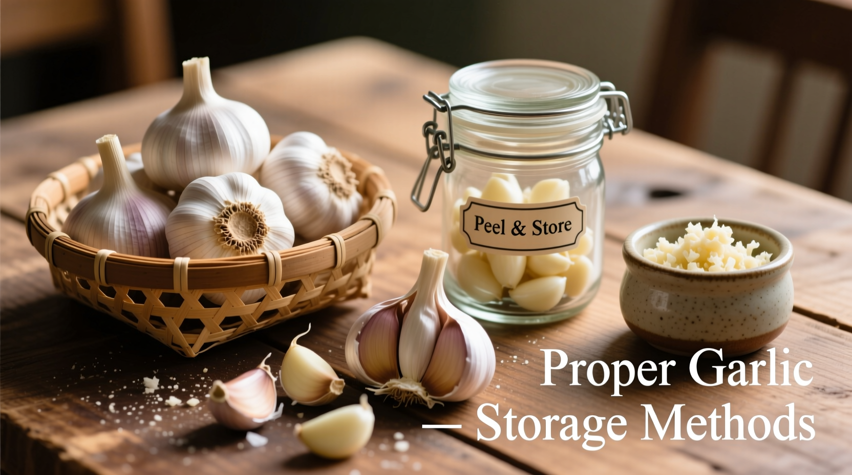 how do you store garlic cloves