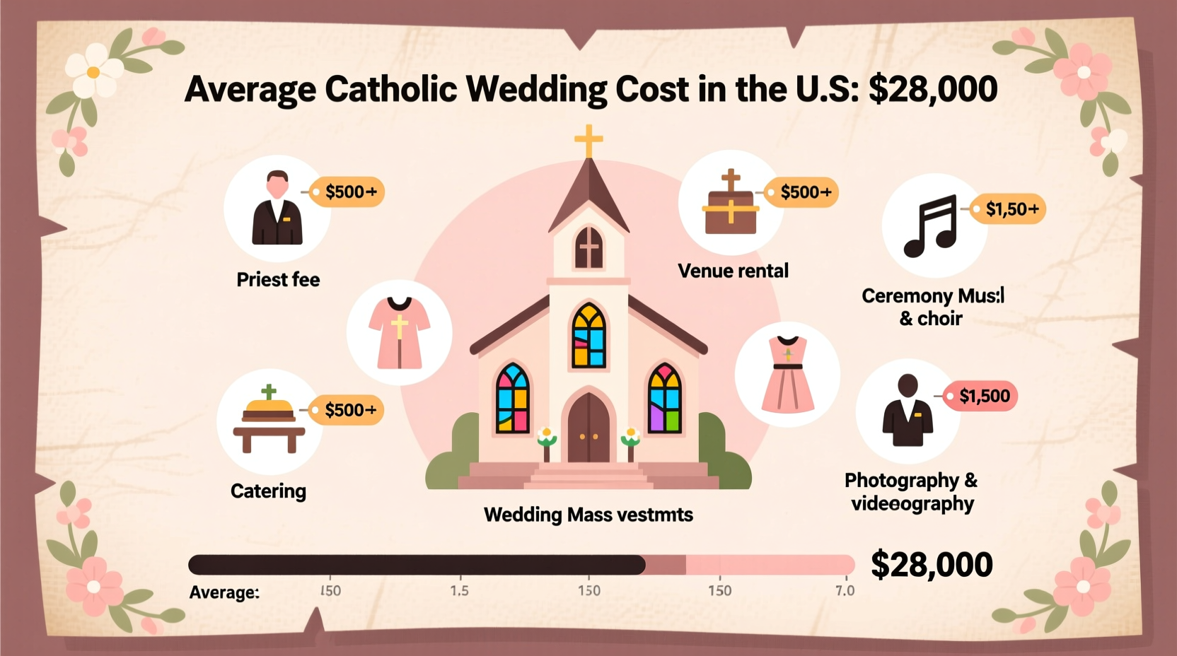 How Much Does a Catholic Wedding Cost on Average?, image size:1664x928