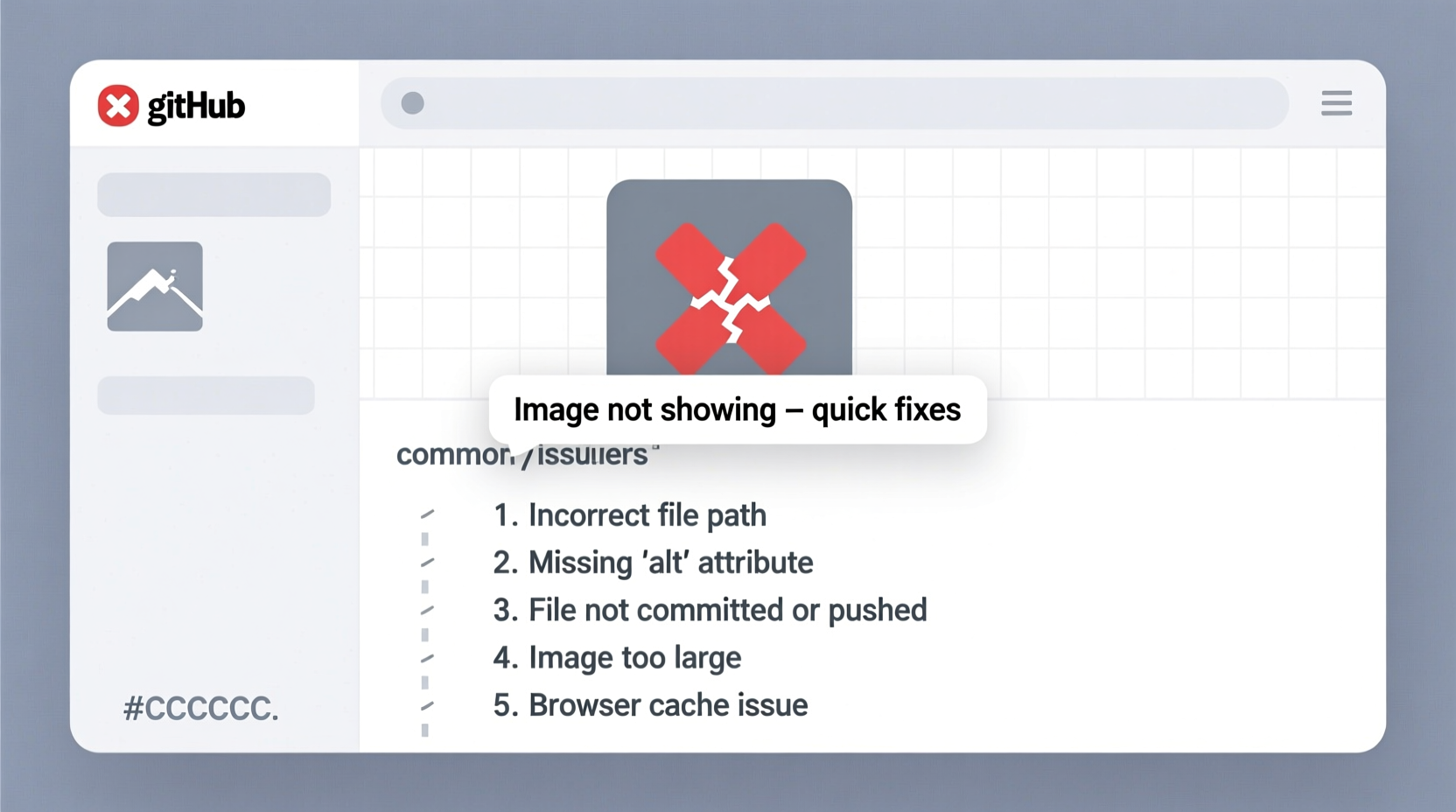 github image not showing quick fixes common issues