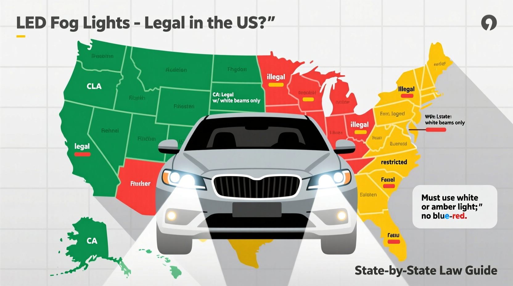 Trax LED Fog Lights Legal in US? State-by-State Law Guide