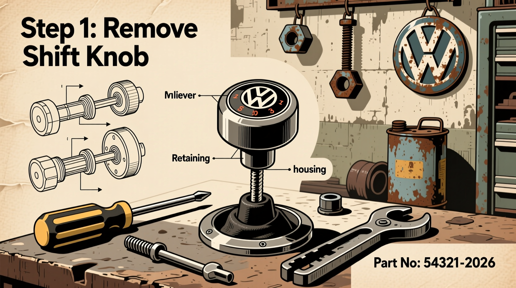 2026 vw polo manual gear knob replacement