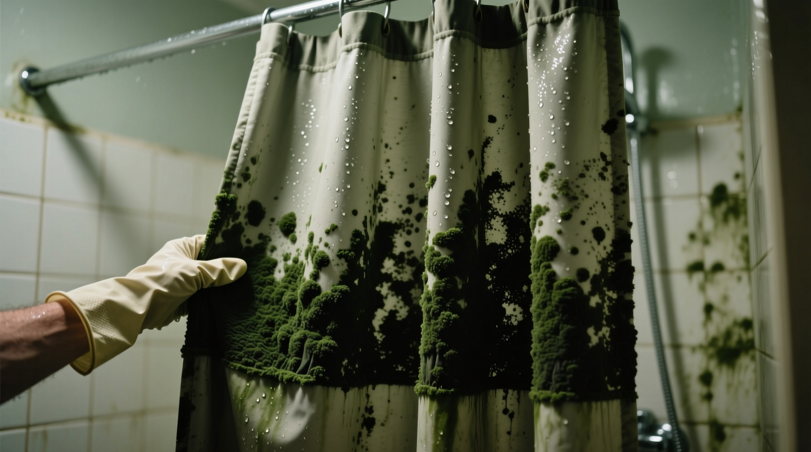 how to deal with a moldy shower curtain