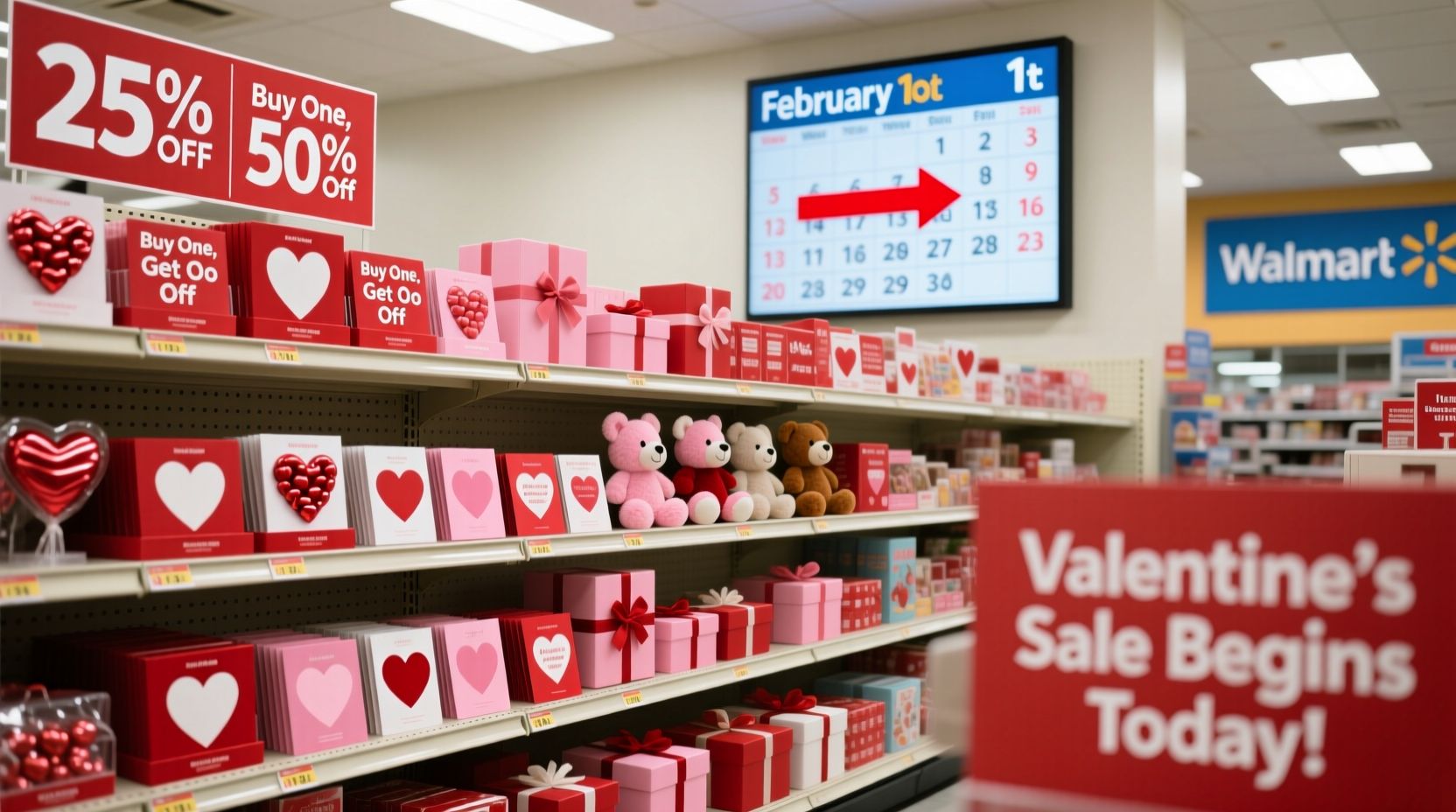 what time does valentines day items go on sale walmart
