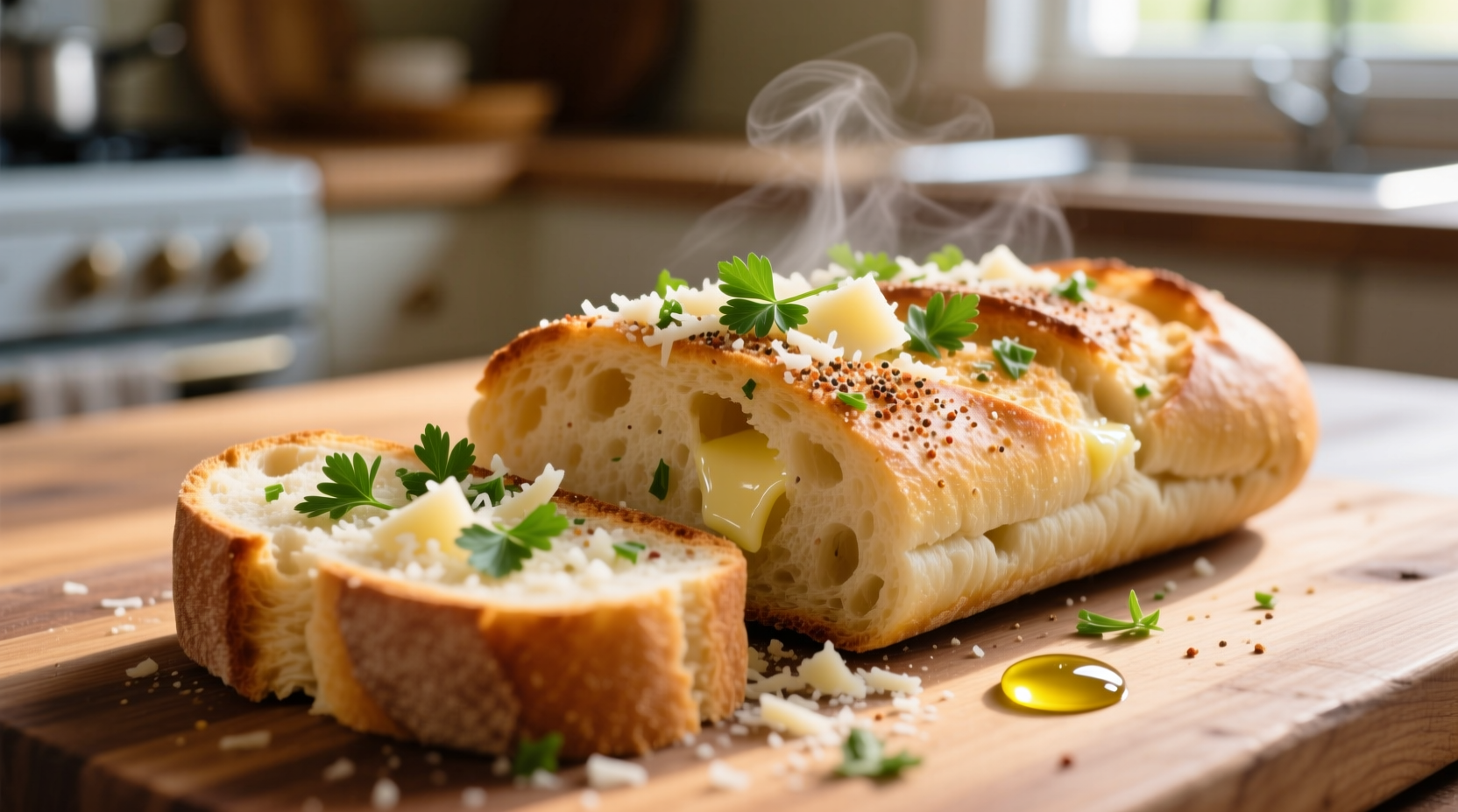 you should sprinkle a little msg on your garlic bread