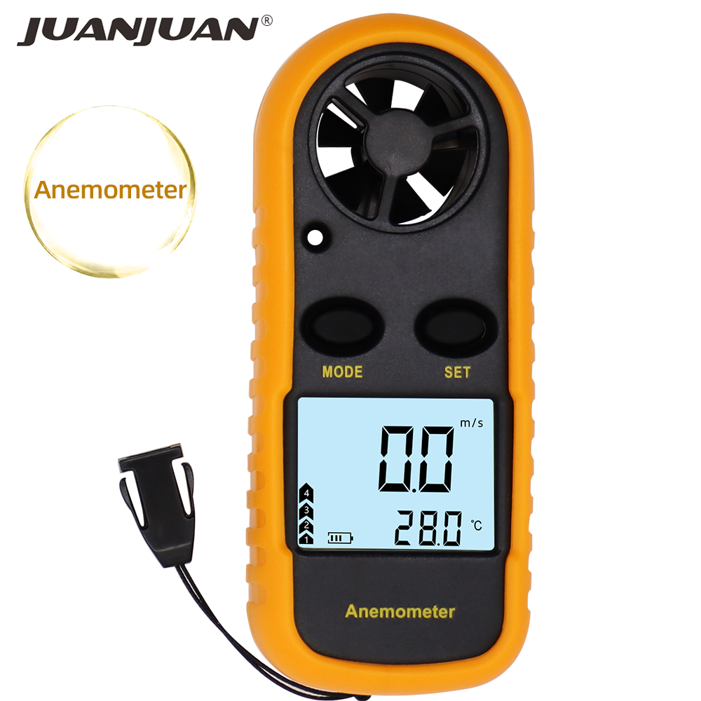 GM816 Digital Anemometer Wind Speed Meter Tester Air Velocity Airflow Temperature LCD Backlight Wind Speed Meter