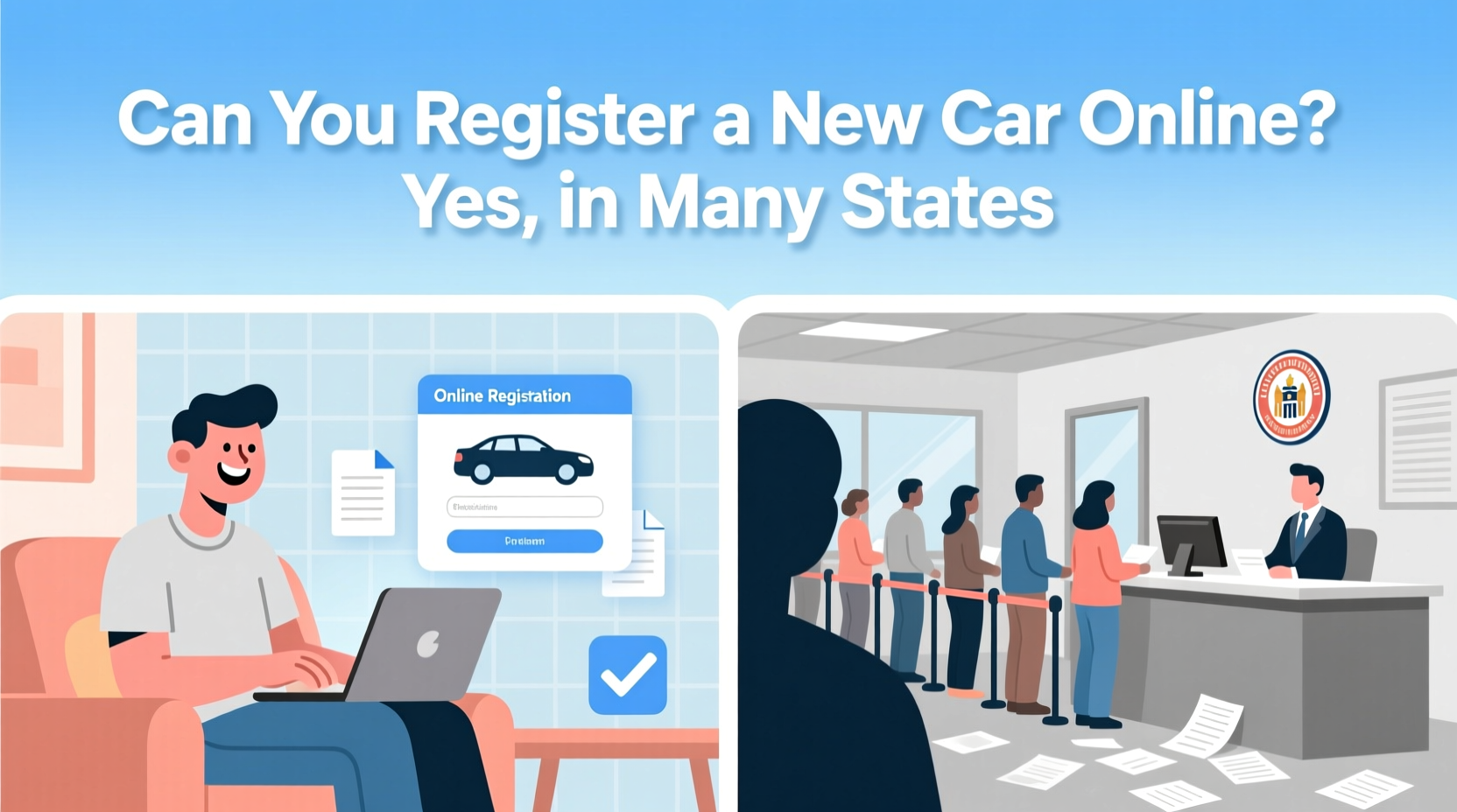 can i register a new car online