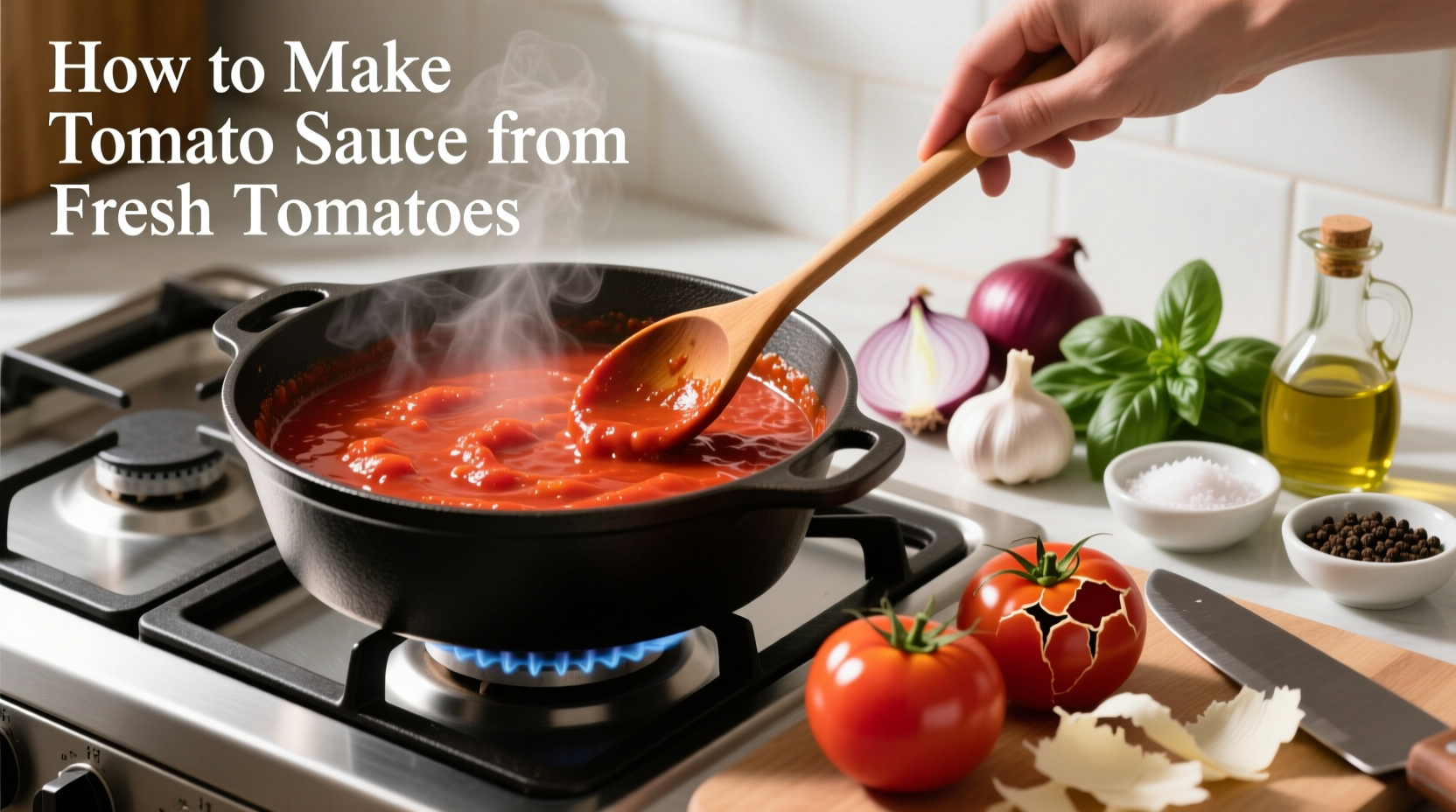 Fresh Tomato Sauce Recipe: 6 Ingredients, 90 Minutes