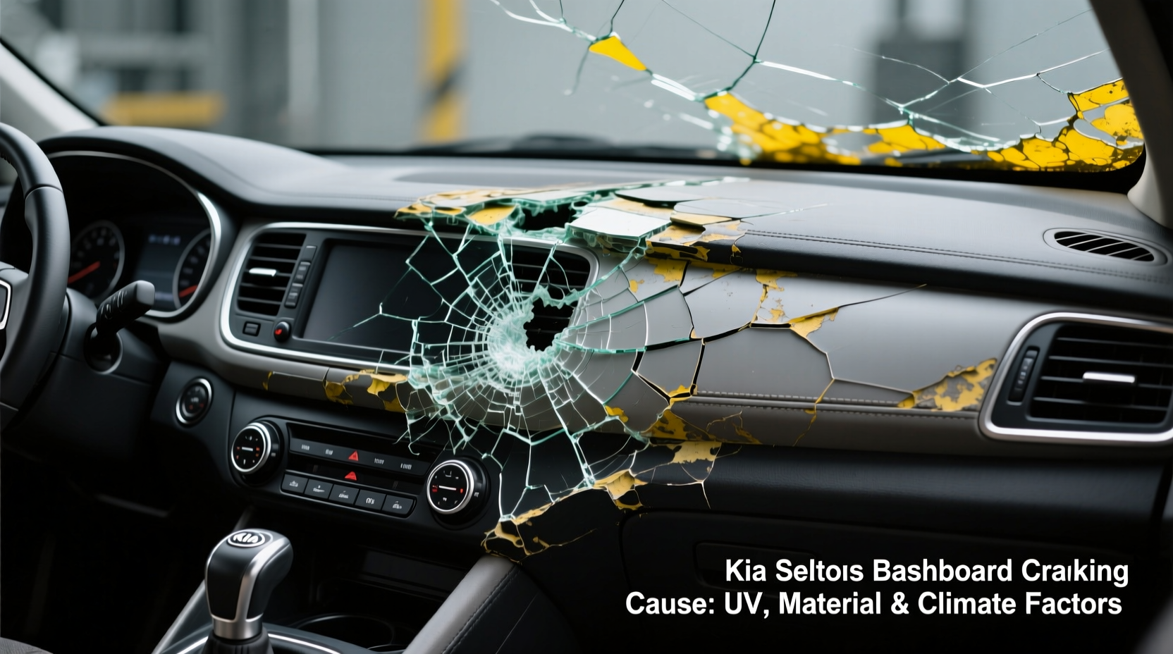 kia shamoa dashboard cracking cause
