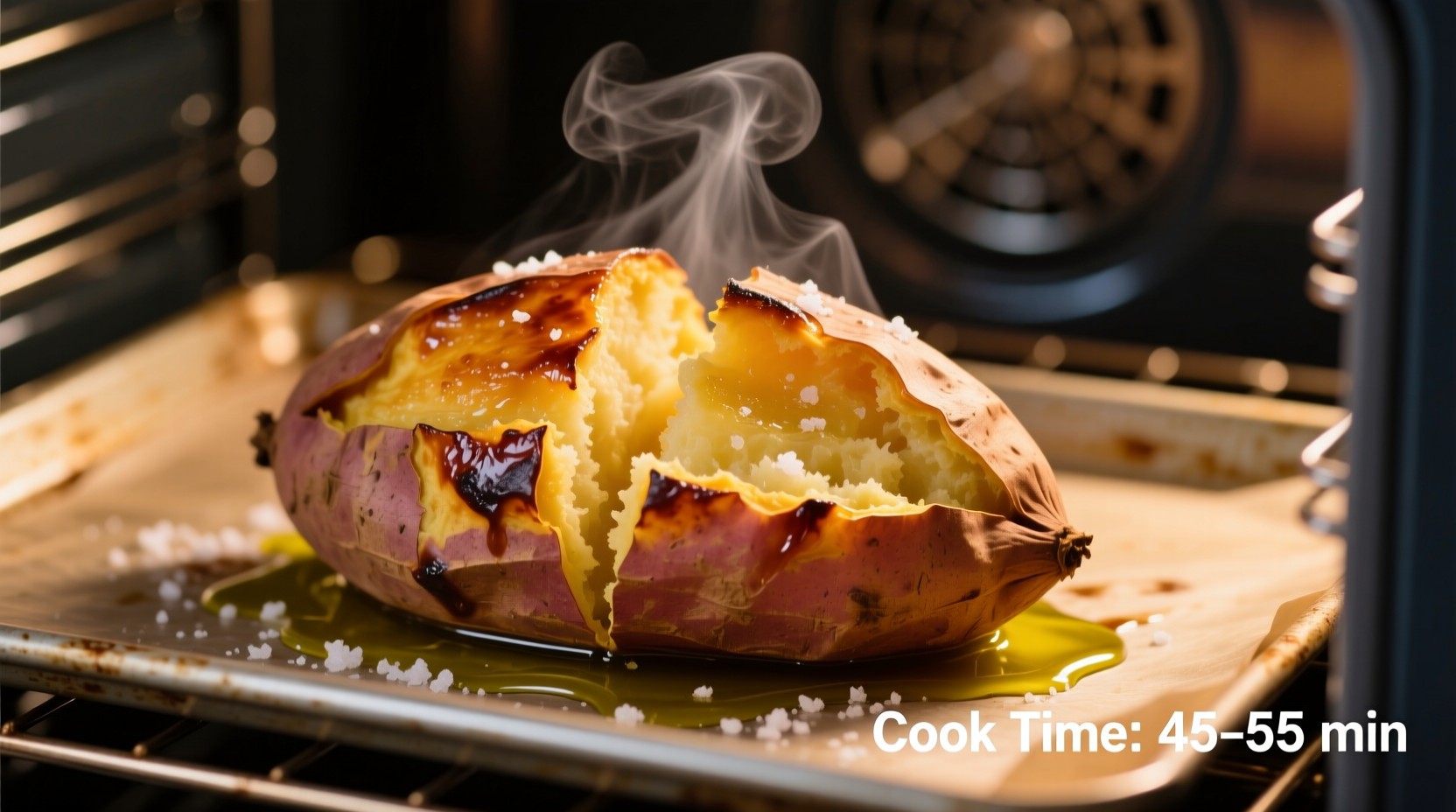 how long to cook a sweet potato in the oven