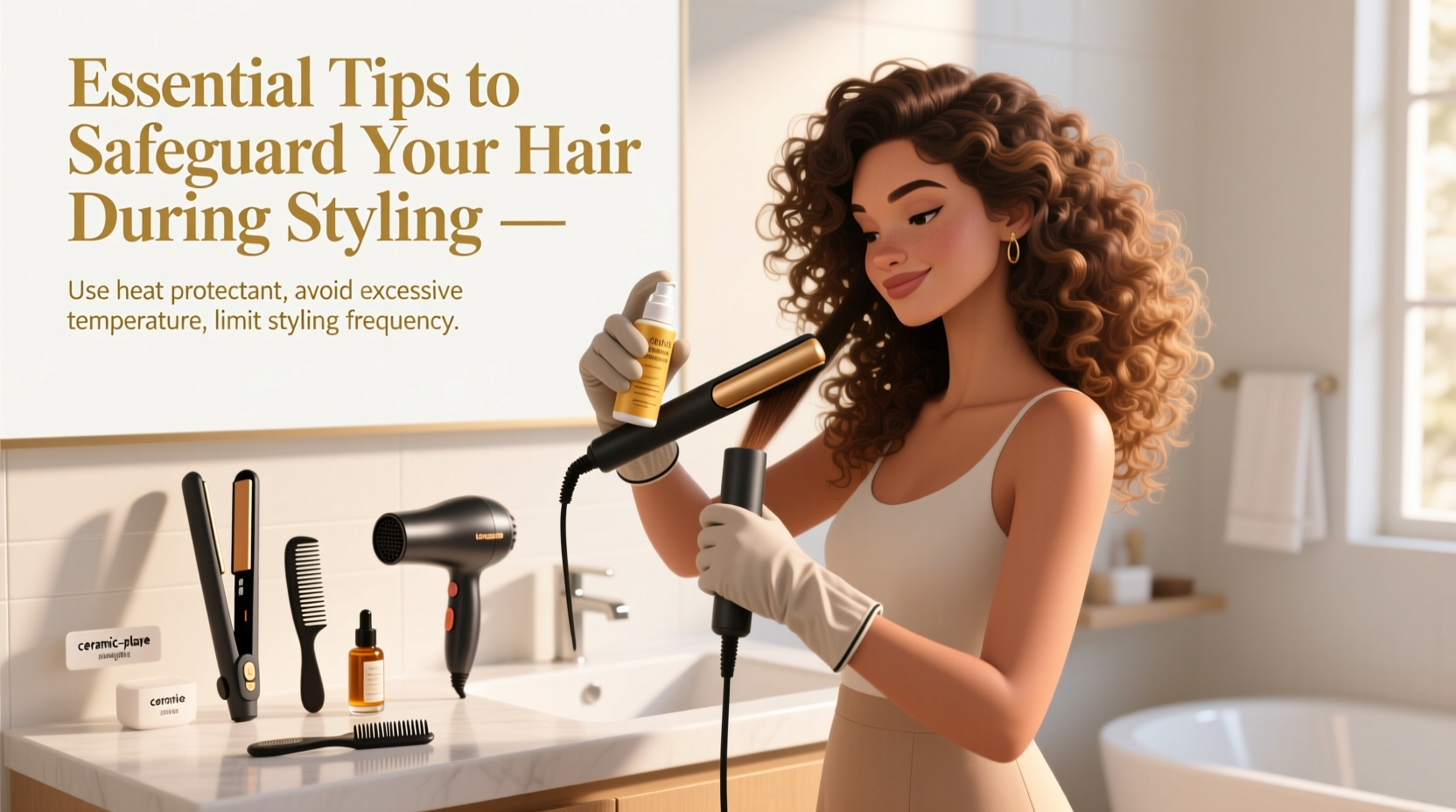 essential tips to safeguard your hair during styling set use without damage