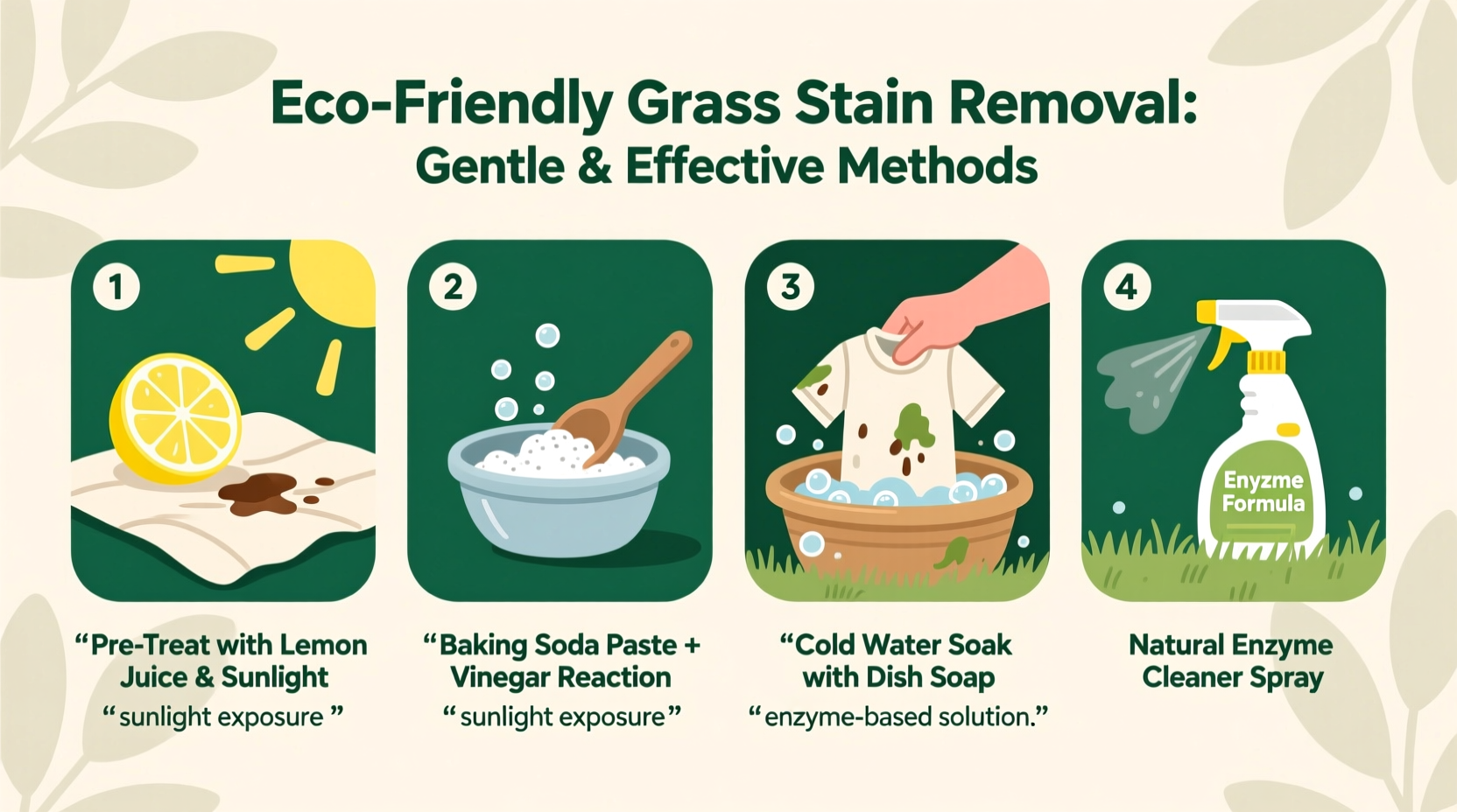 effective methods to remove grass stains from clothes without harsh chemicals