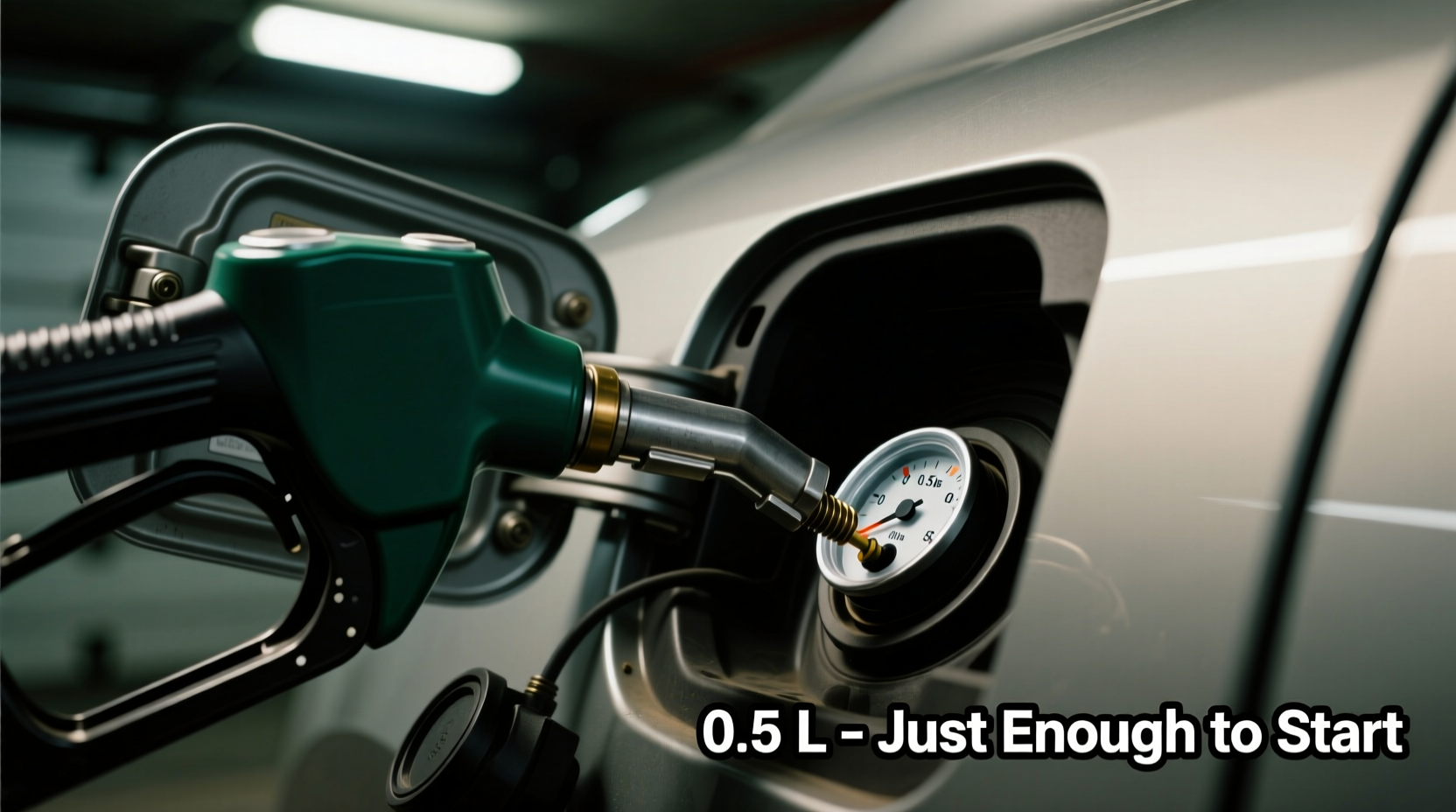 how much gas does it take to start a car