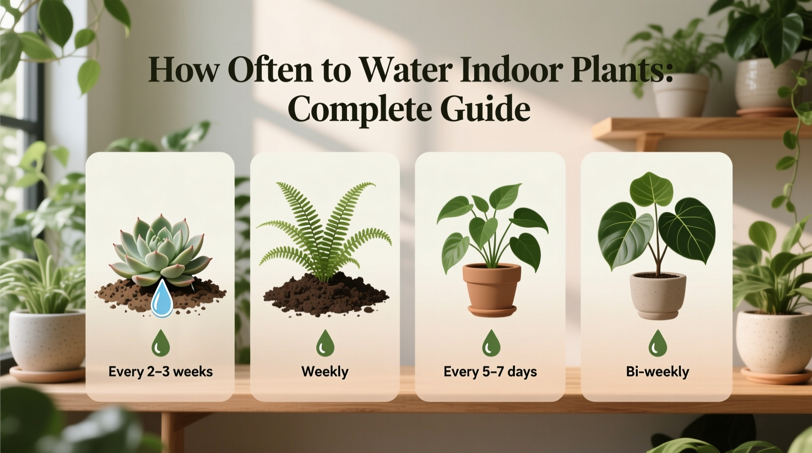 how often to water indoor plants
