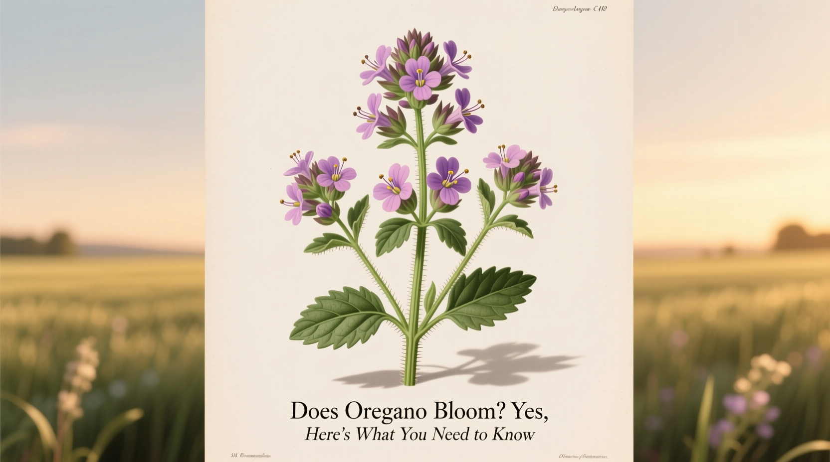 does oregano bloom
